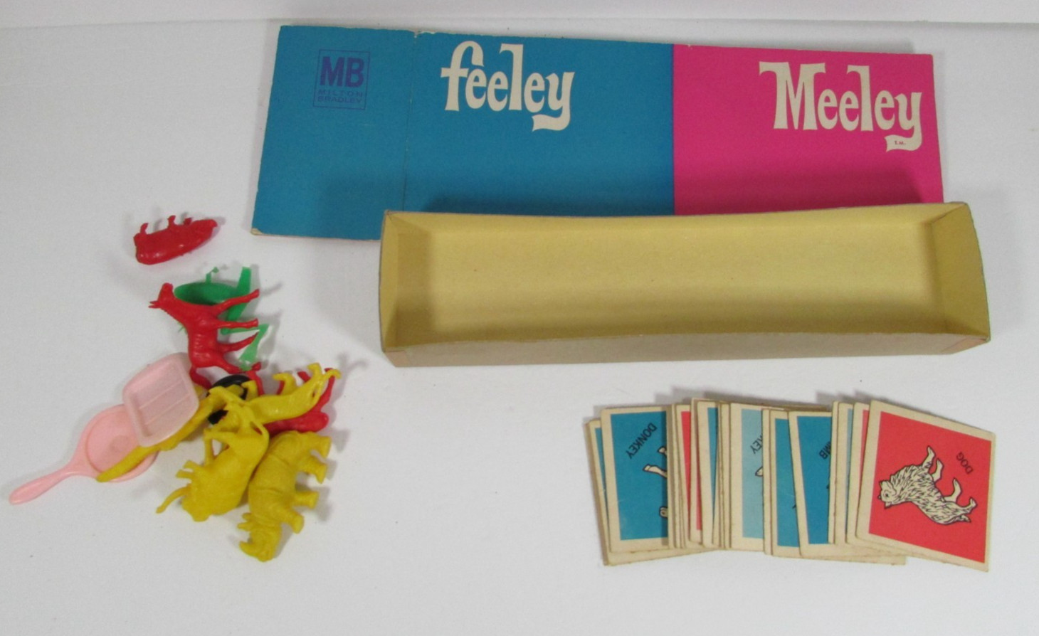 Vintage Feeley Meeley Board Game Milton Bradley 1967 Grab Box Incomplete
