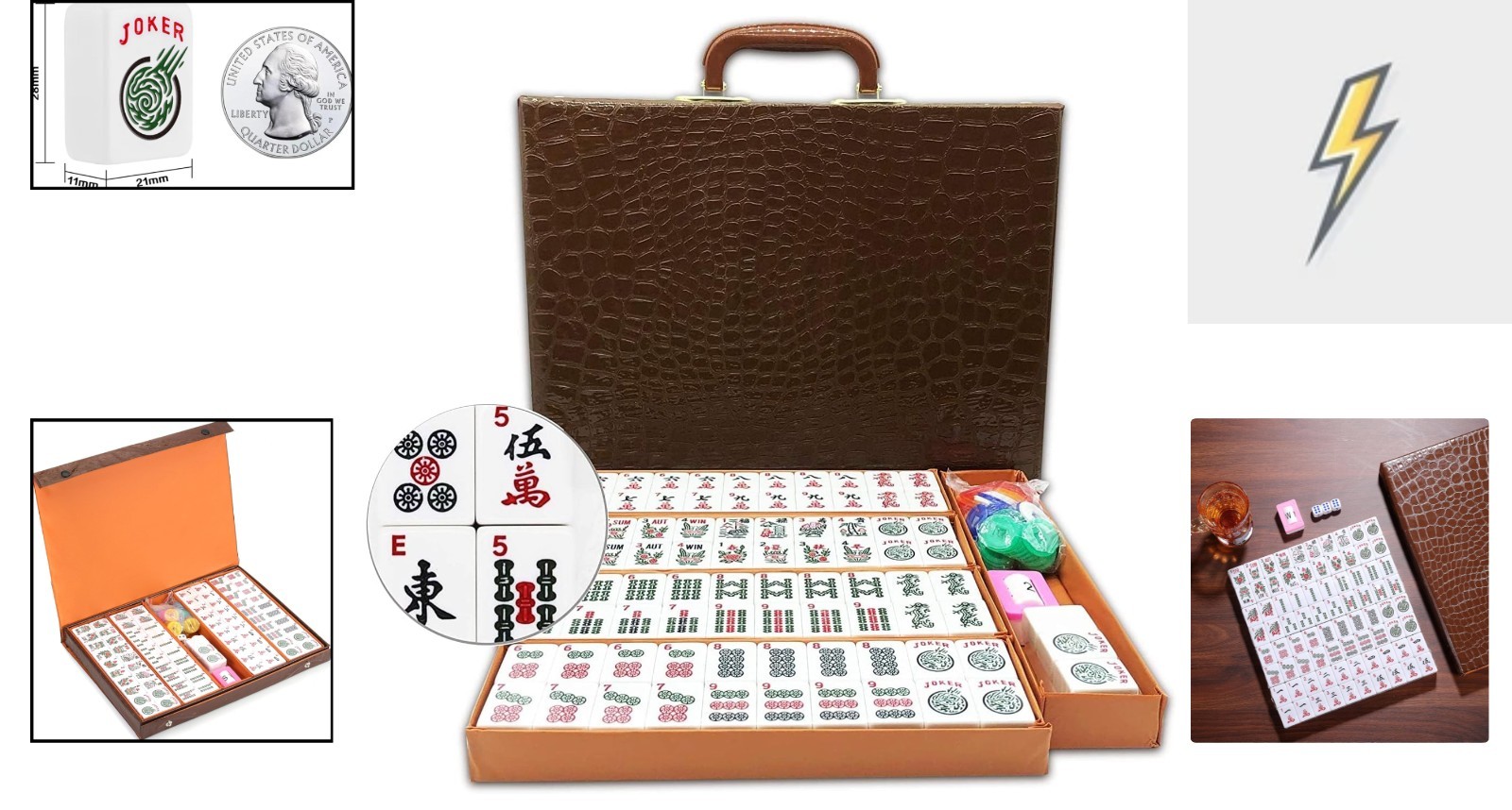 Elegant American Mahjong Game Set with 166 Tiles – Perfect for Easy Travel