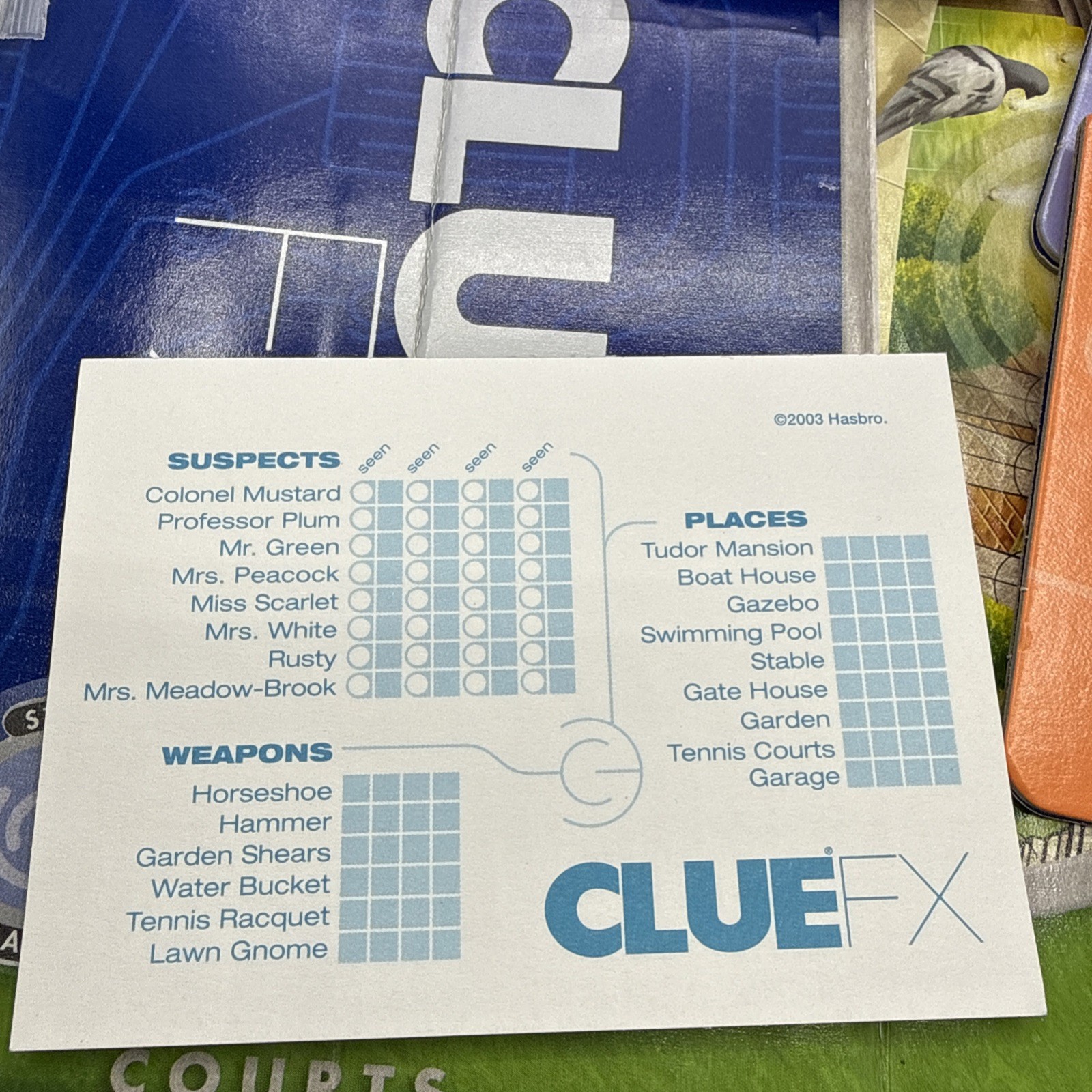 CLUE FX Electronic Talking Board Game 2003 Parker Bros COMPLETE