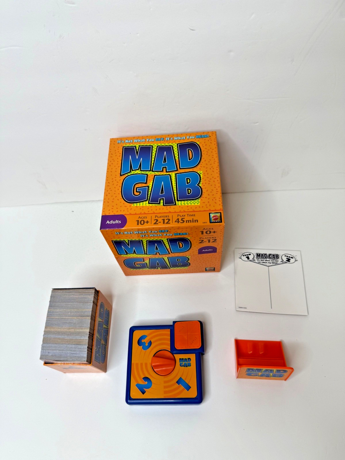 Mad Gab Game – 2 to 12 Players – Ages 10 to Adult – Used but Complete