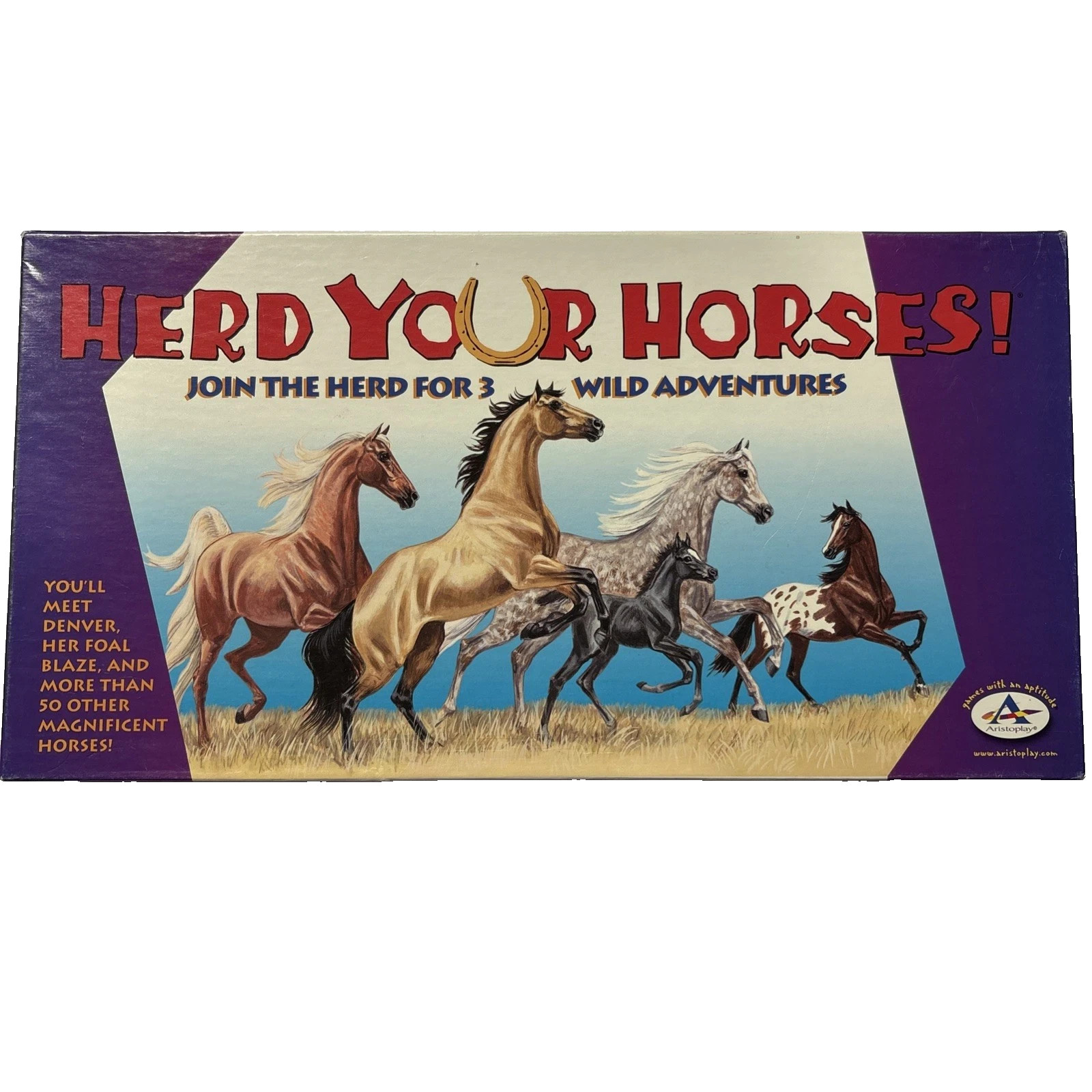 Herd Your Horses Board Game – Join The Herd (100% COMPLETE) 2002 Aristoplay EUC