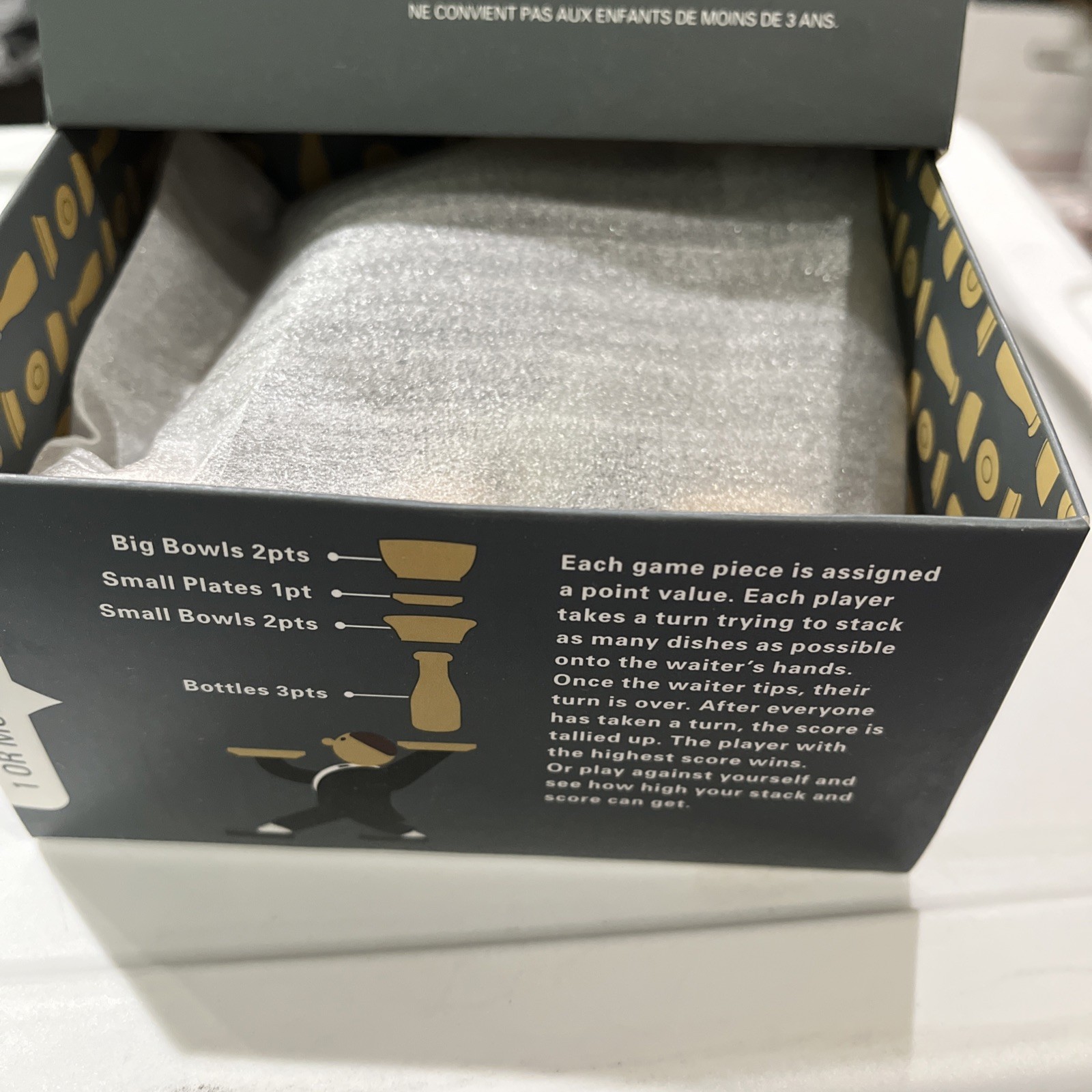 Don’t Tip The Waiter Game-Kikkerland- NEW-Fun Stacking Game For 1 Or More People