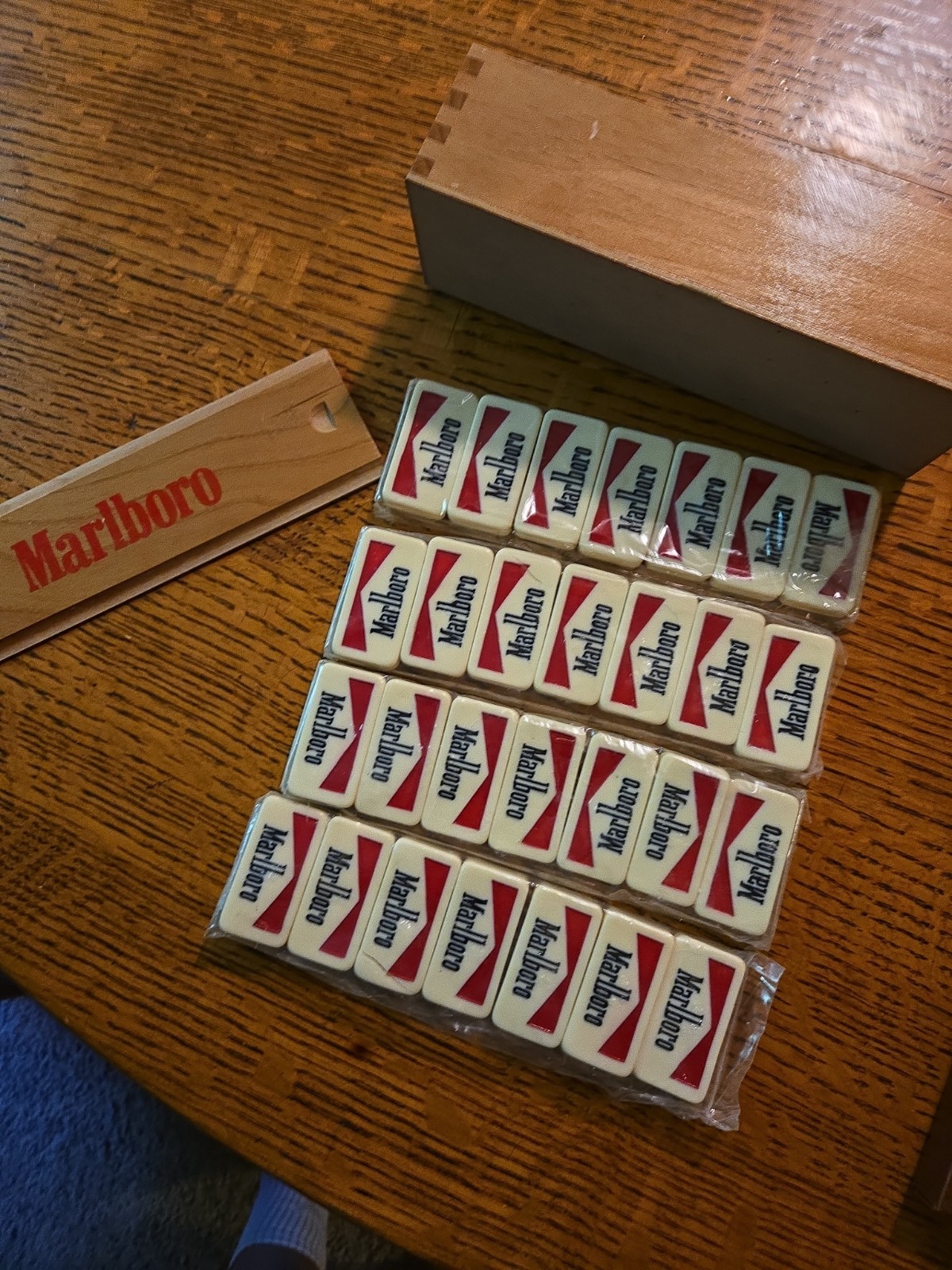 Vintage Marlboro Branded Dominoes Set w/ Box Sealed