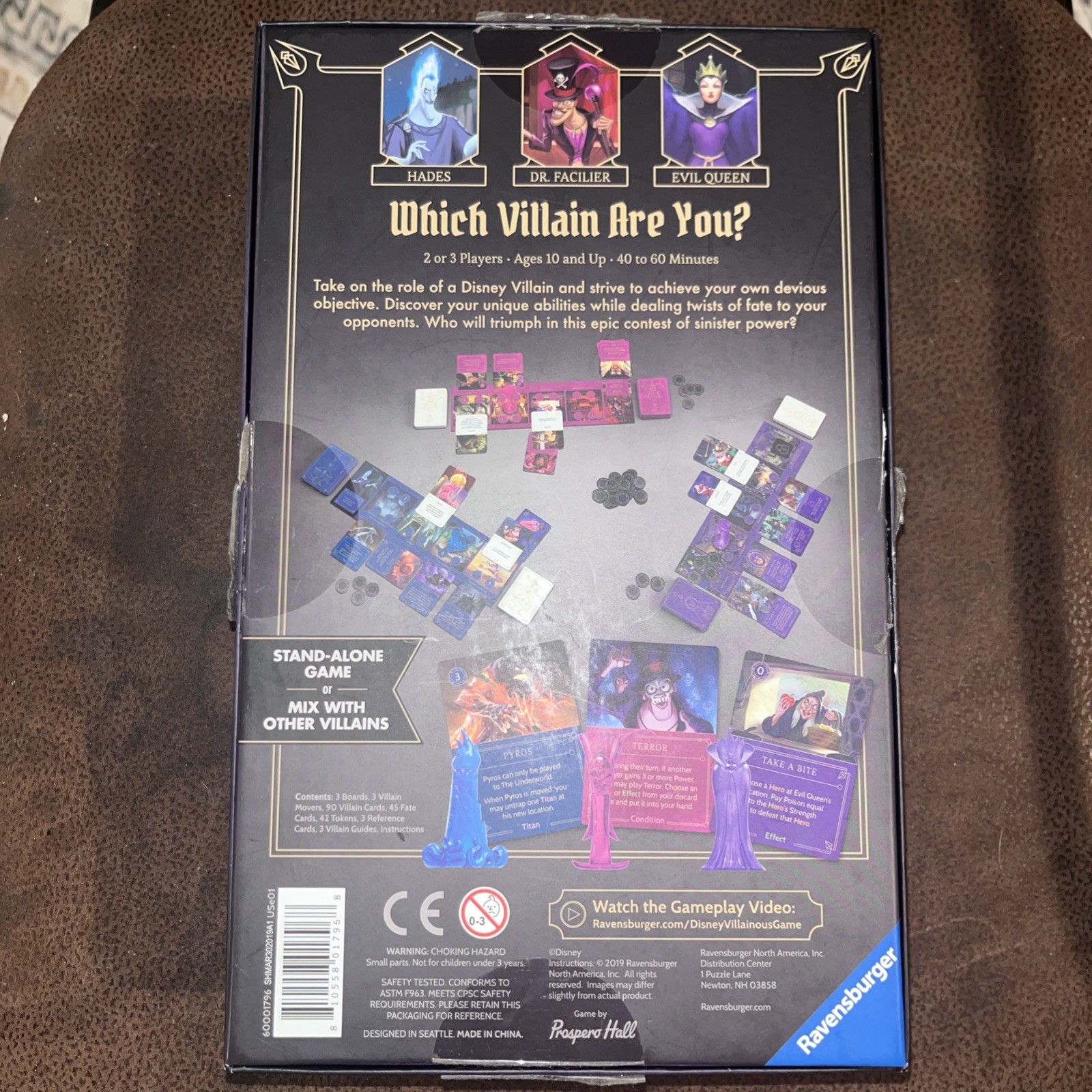 Disney Villainous Wicked to the Core Ravensburger 2019 Board Game Complete S5