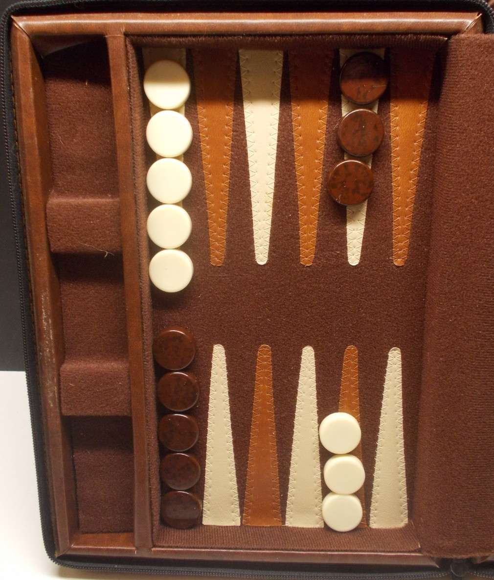 Magnetic Travel Backgammon Carry Zipper Case