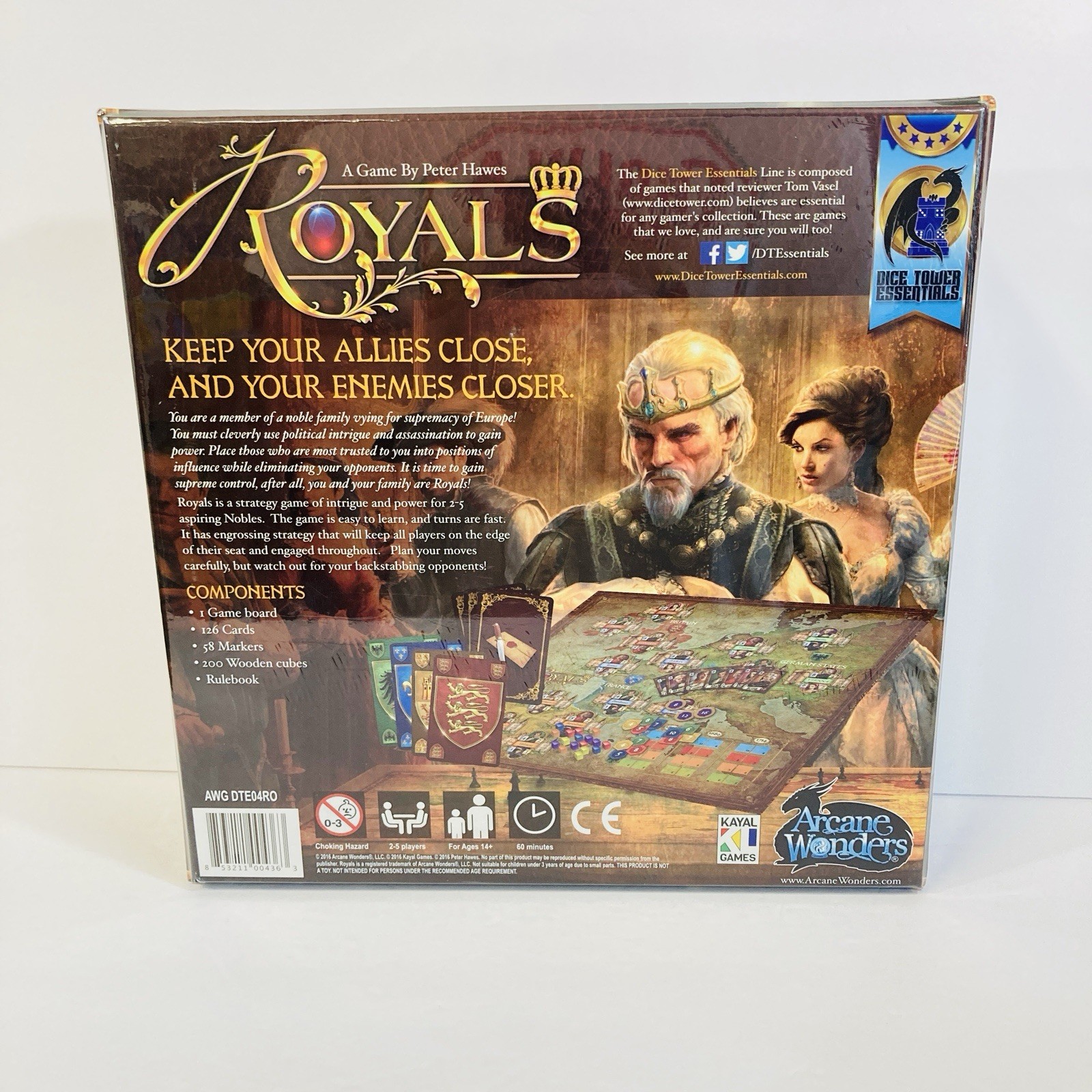 ROYALS BOARD GAME Arcane Wonders Peter Hawes English BRAND NEW SEALED