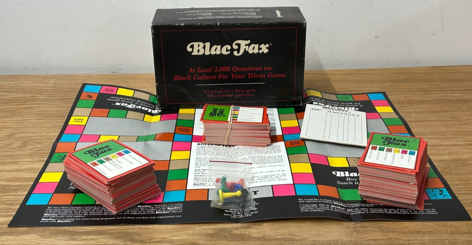 BlacFax Blac Fax Trivia Game African American Black Culture History Vintage 1985