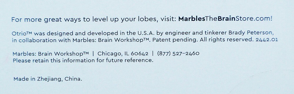 Otrio Game, Marbles: Brain Workshop, 2015