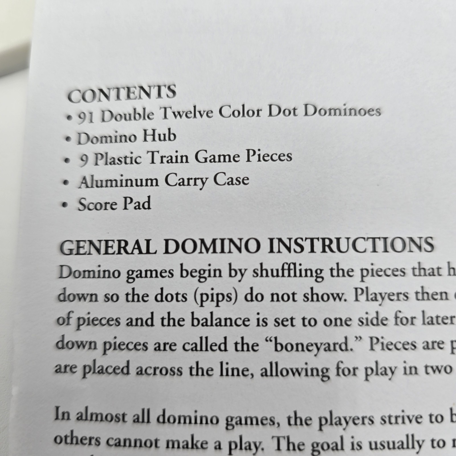 Cardinal Mexican Train Domino Game Set Score Sheets Metal Case Complete