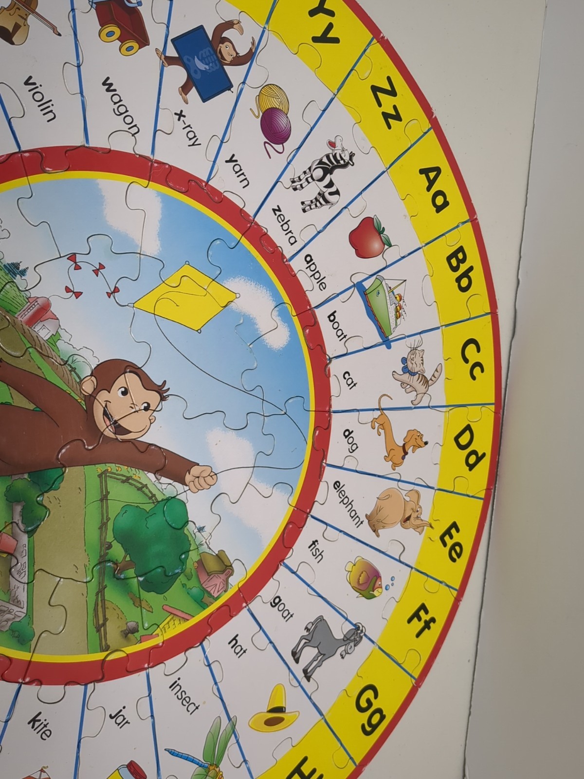 2007 Curious George Self Correcting Puzzle by Universal Complete Pre-owned