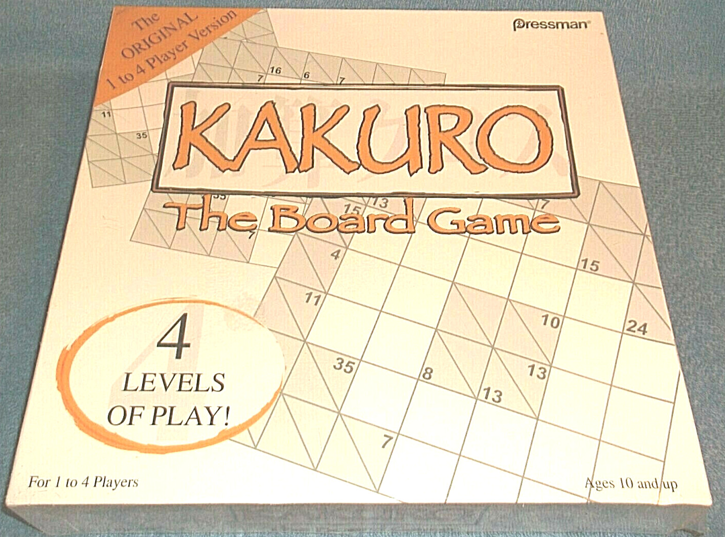KAKURO THE BOARD GAME – THE ORIGINAL 1 TO 4 PLAYERS – 2006 PRESSMAN – NEW IN BOX