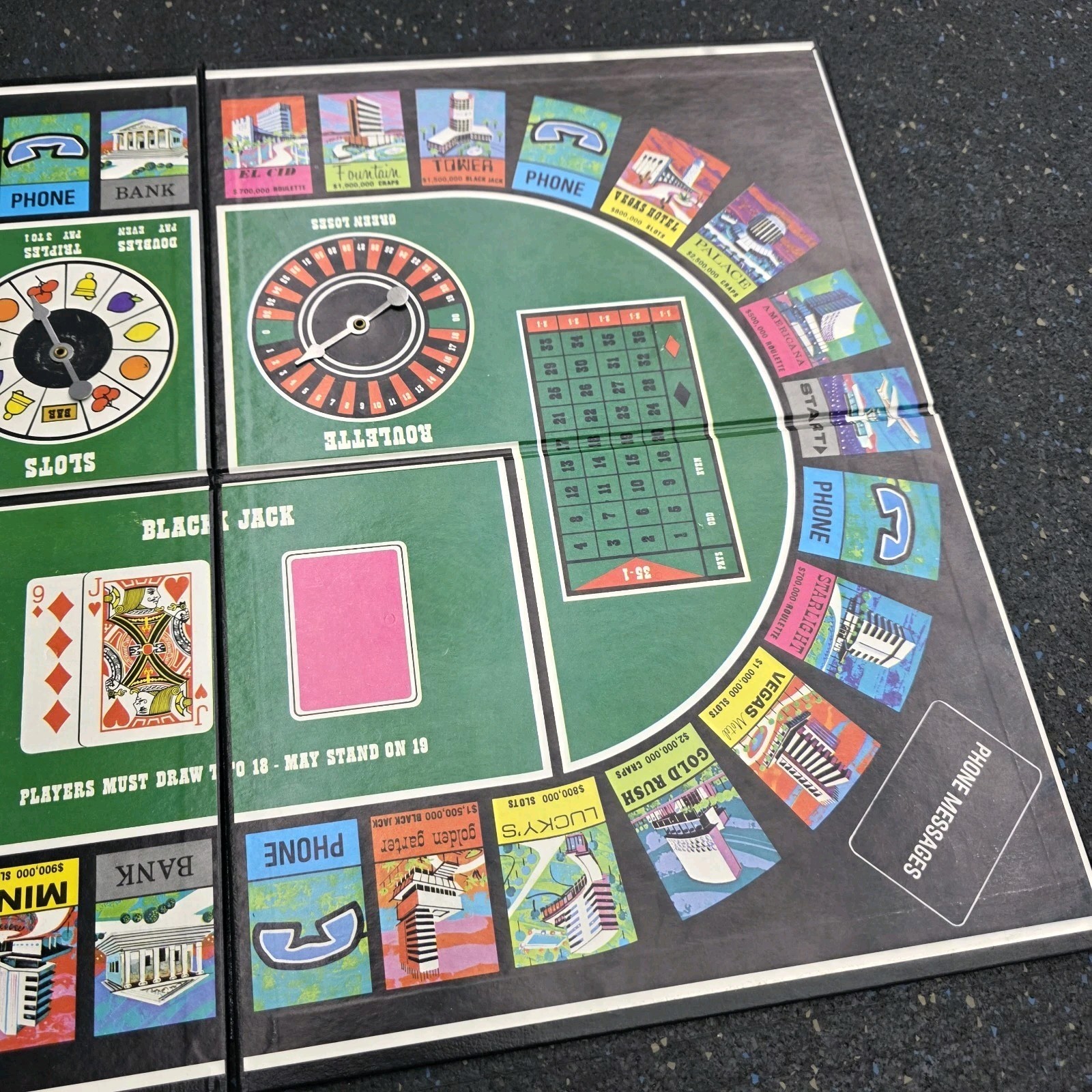 Vintage 1969 Vegas Board Game NBC Hasbro Casino Bookshelf Game 4005