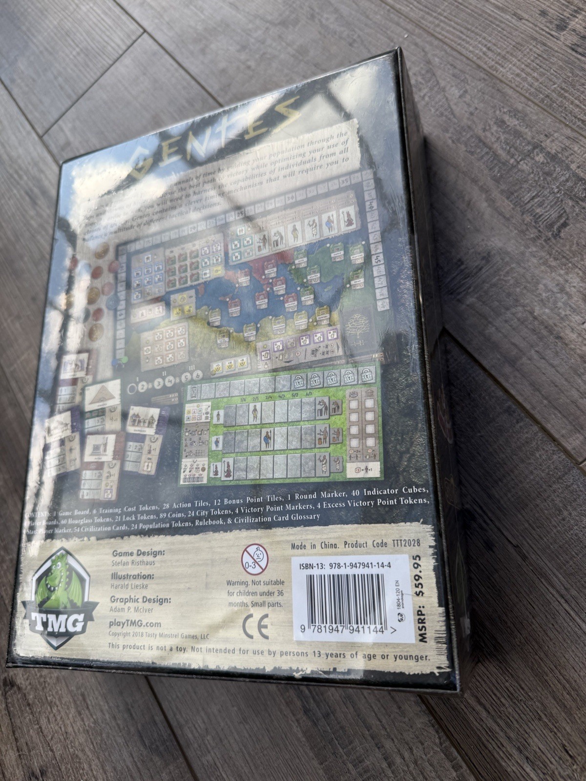 Gentes Board Game, Sealed But Shelf Worn