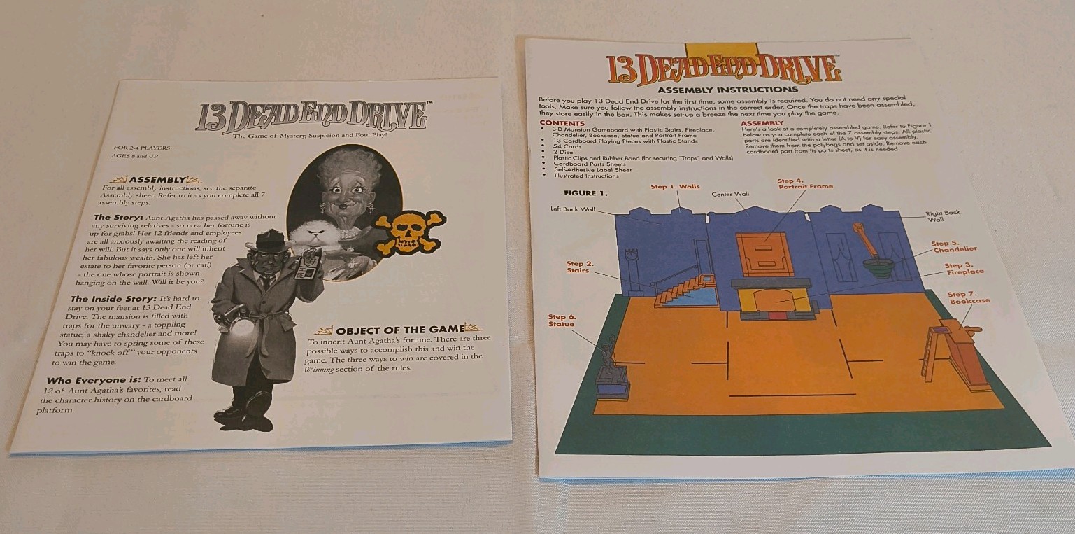 13 Dead End Drive Board Game Winning Moves -Family Game Night Kids & Adults New