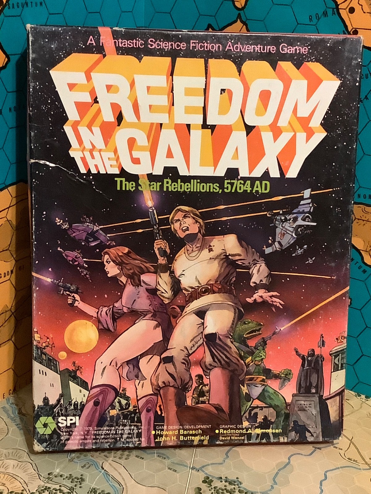 Freedom in the GALAXY PINK MAP Edition Unpunched SPI 1979