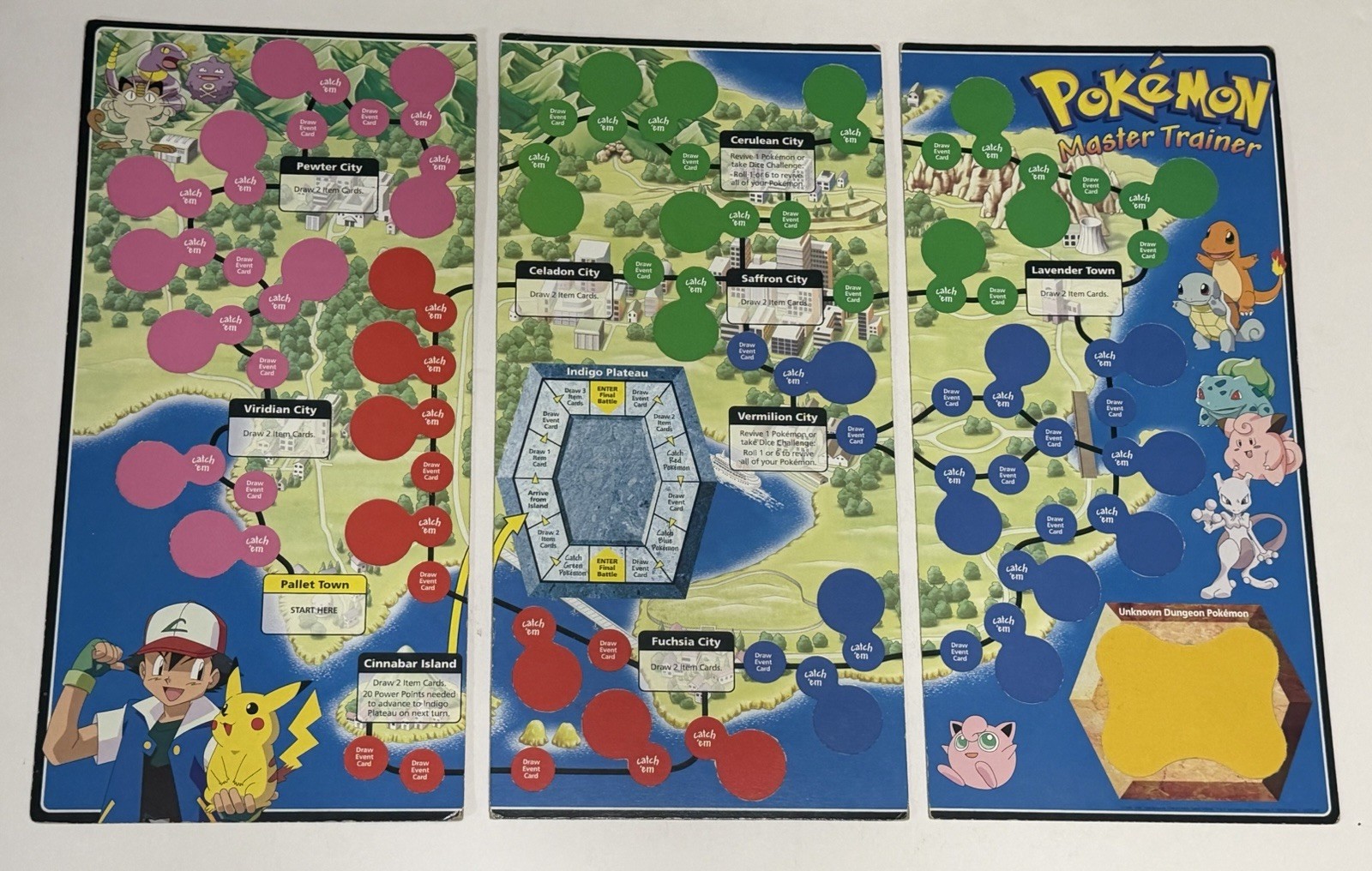 Vintage Hasbro Pokemon Master Trainer Game Board 1999 Edition *Read Description