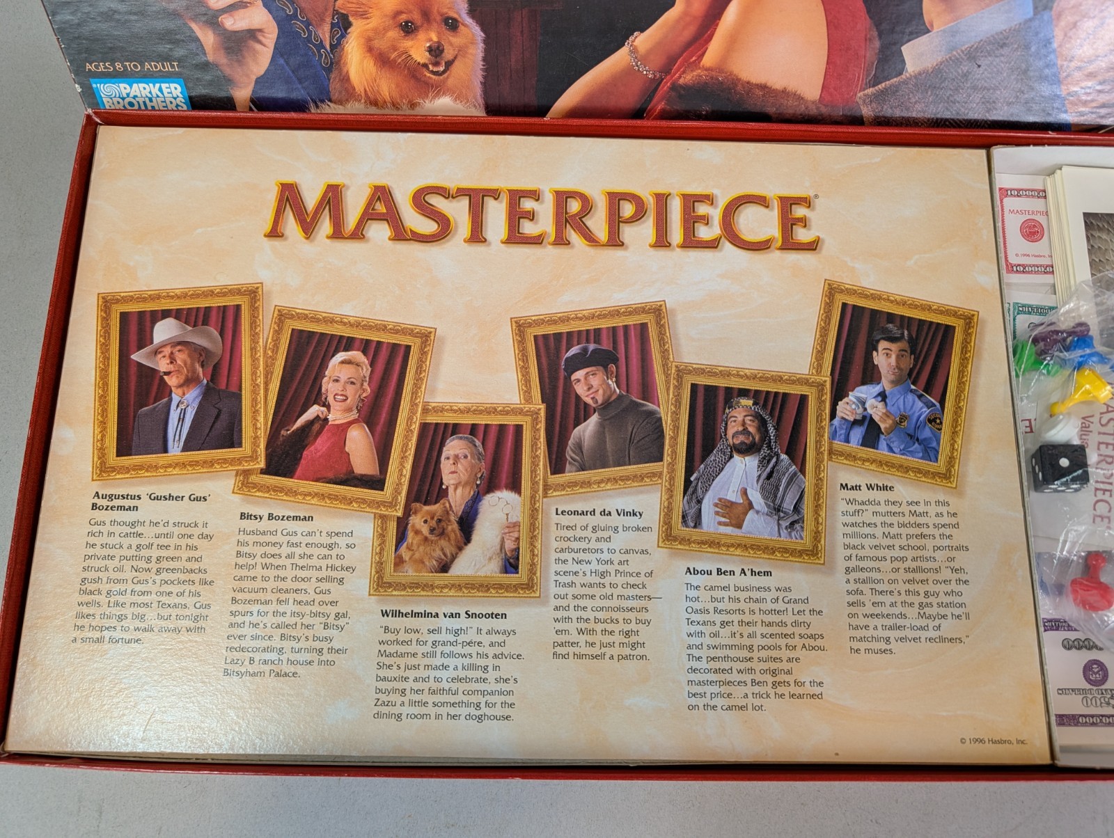 VINTAGE Masterpiece Art Auction Game COMPLETE Parker Brothers 1996 90s