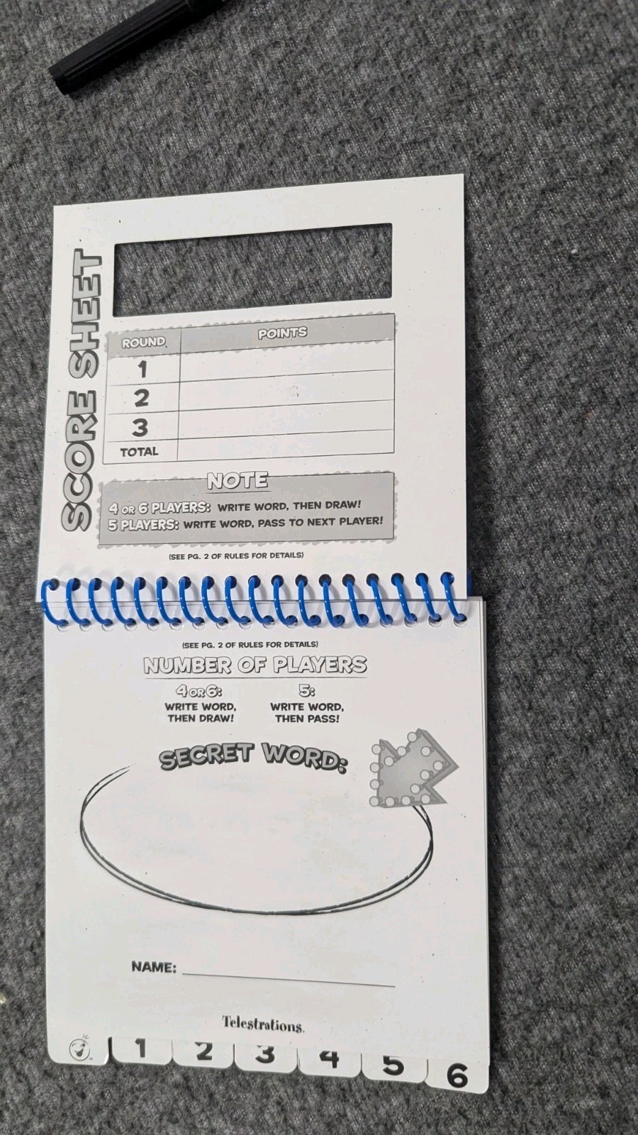 Telestrations USAopoly 2021 Telephone Game Sketched Out 4-6 Players Complete