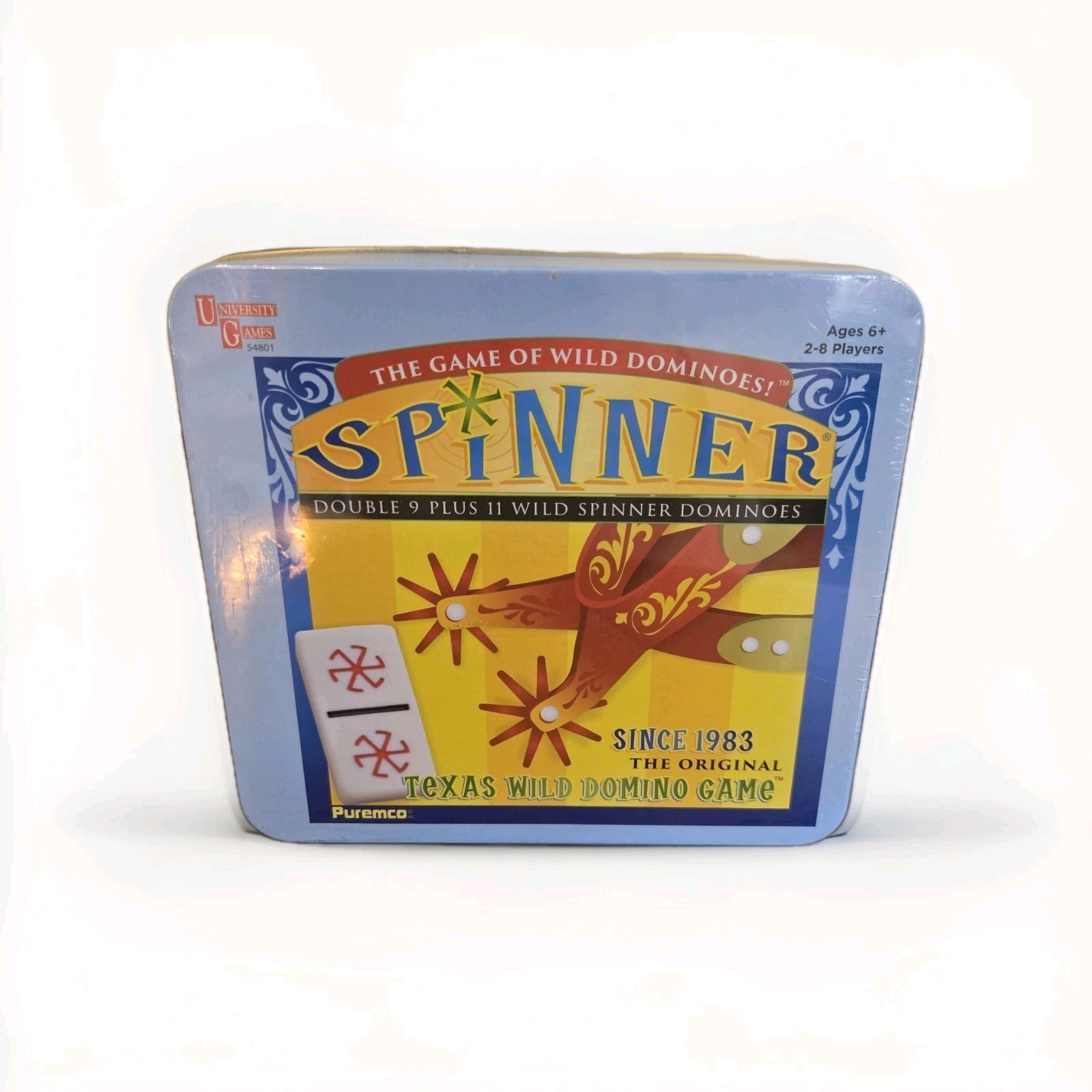 Spinner Game of Wild Dominoes On-the-go Travel Tin 2 to 8 Players New & Sealed