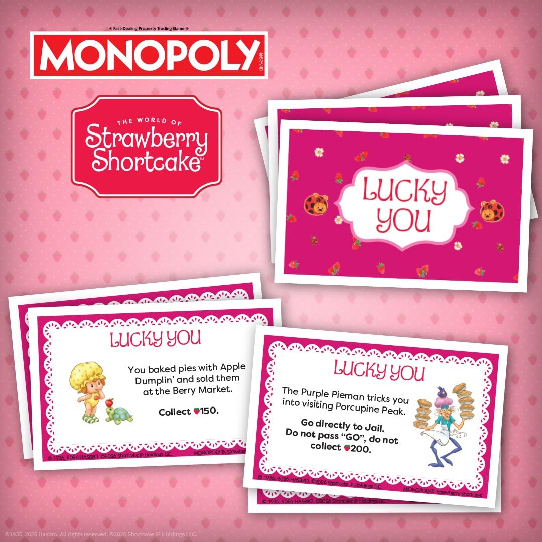 Monopoly: Strawberry Shortcake Board Game, Buy, Sell & Trade Locations Like B…