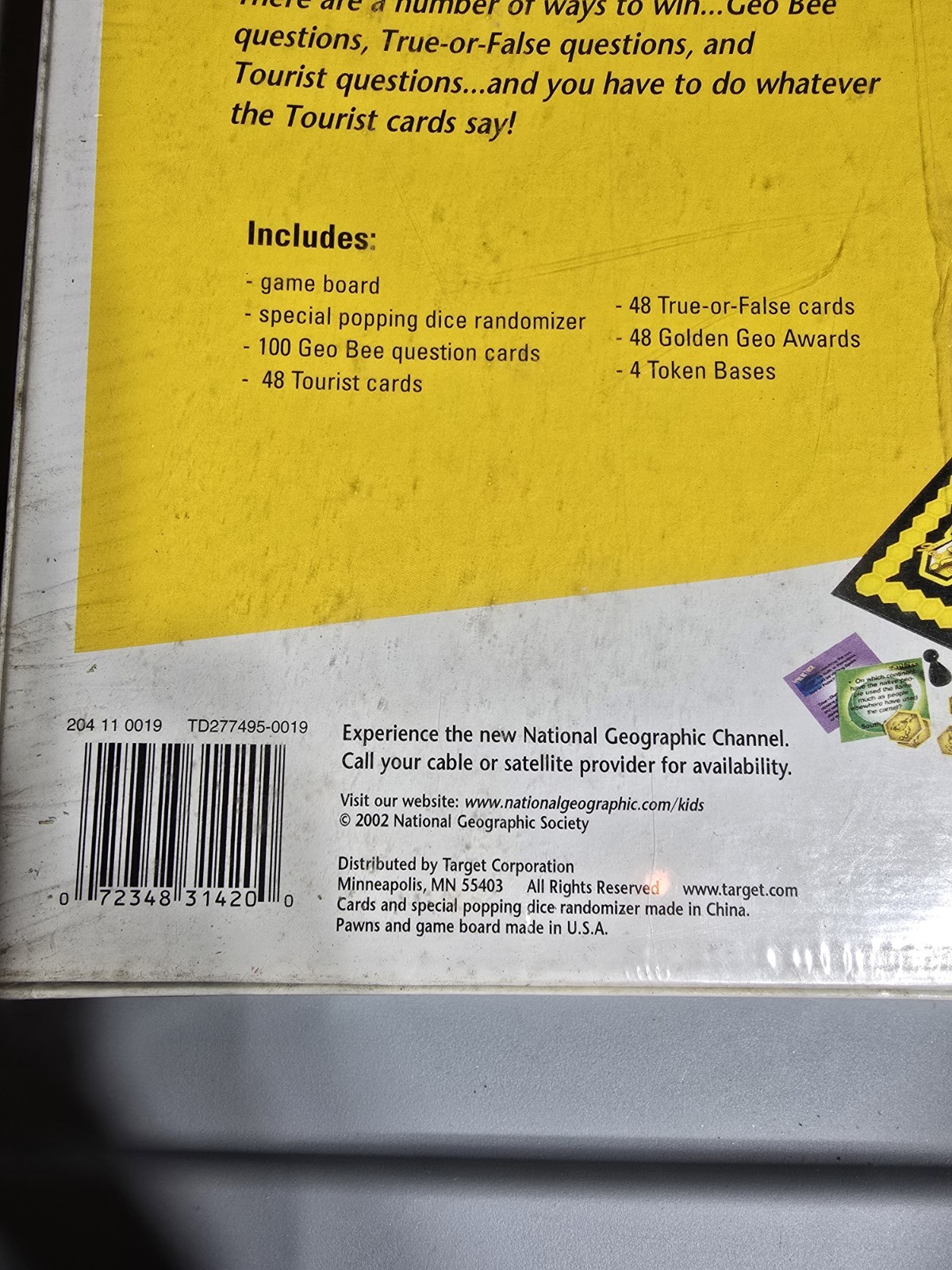 National Geographic Geo Bee Challenge Geography Board Game 2002 New And Sealed