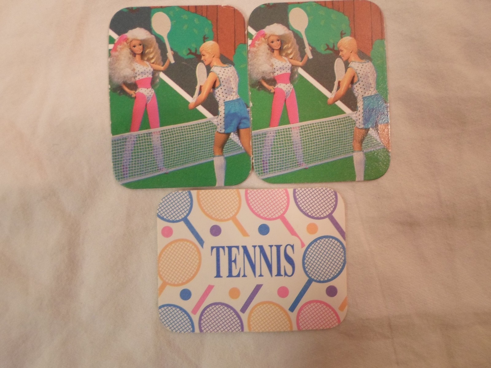*Replacement Parts* Barbie Dream Board Game 1992 *Lot of 3 Tennis Date Cards*