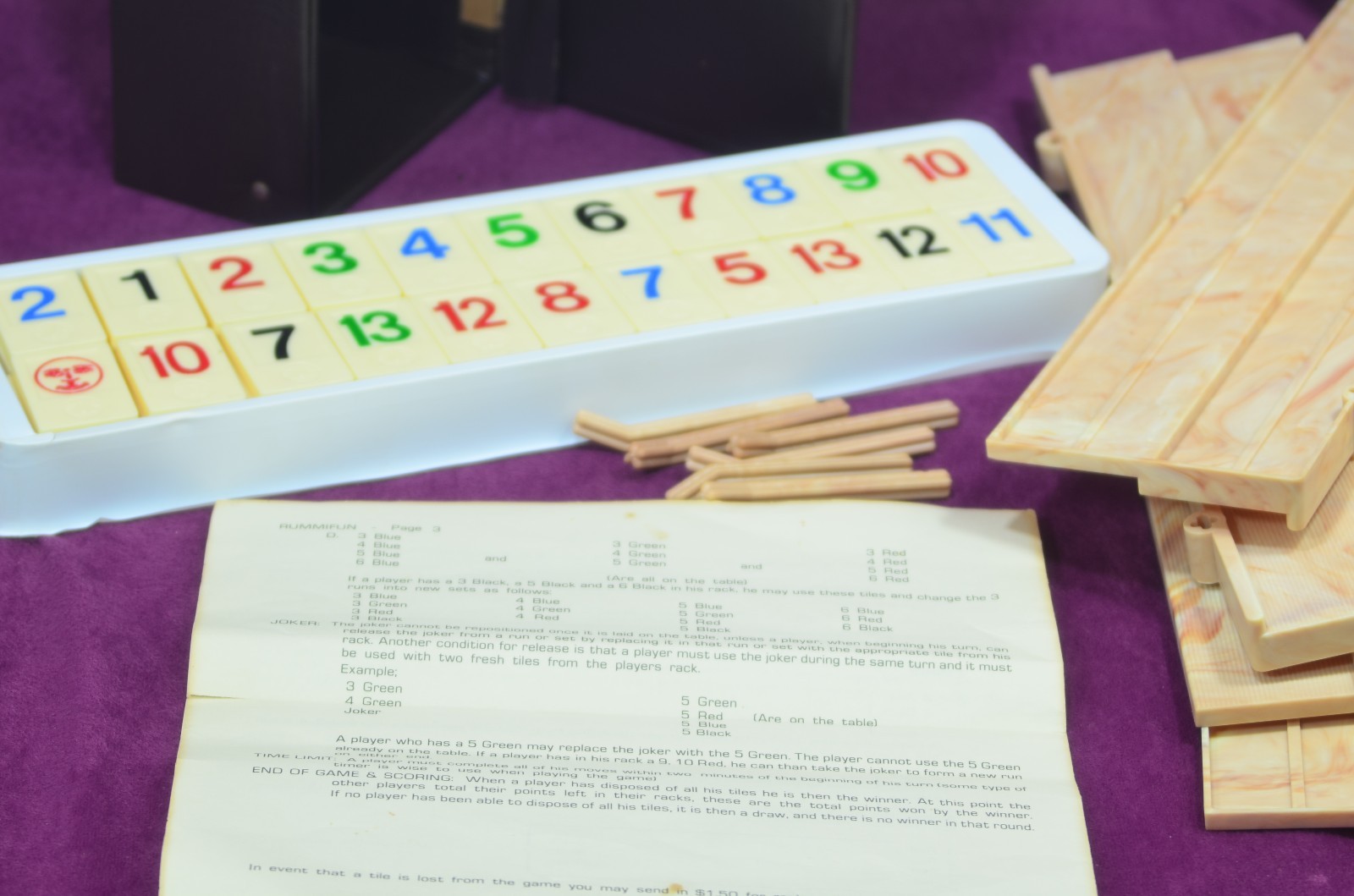 RARE RUMMIFUN Vintage Family Game by Dan Frank & Co in Carrying Case