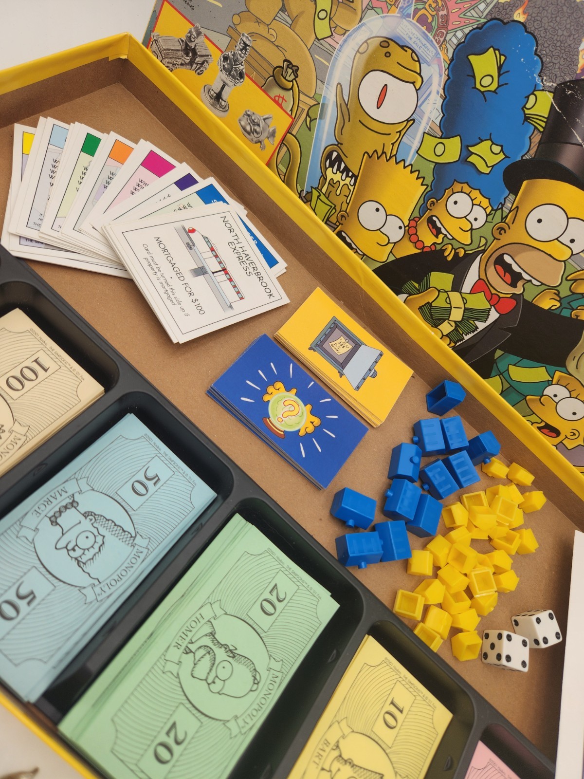 The SIMPSONS Monopoly “Welcome To Springfield” Board Game 2001 100% Complete