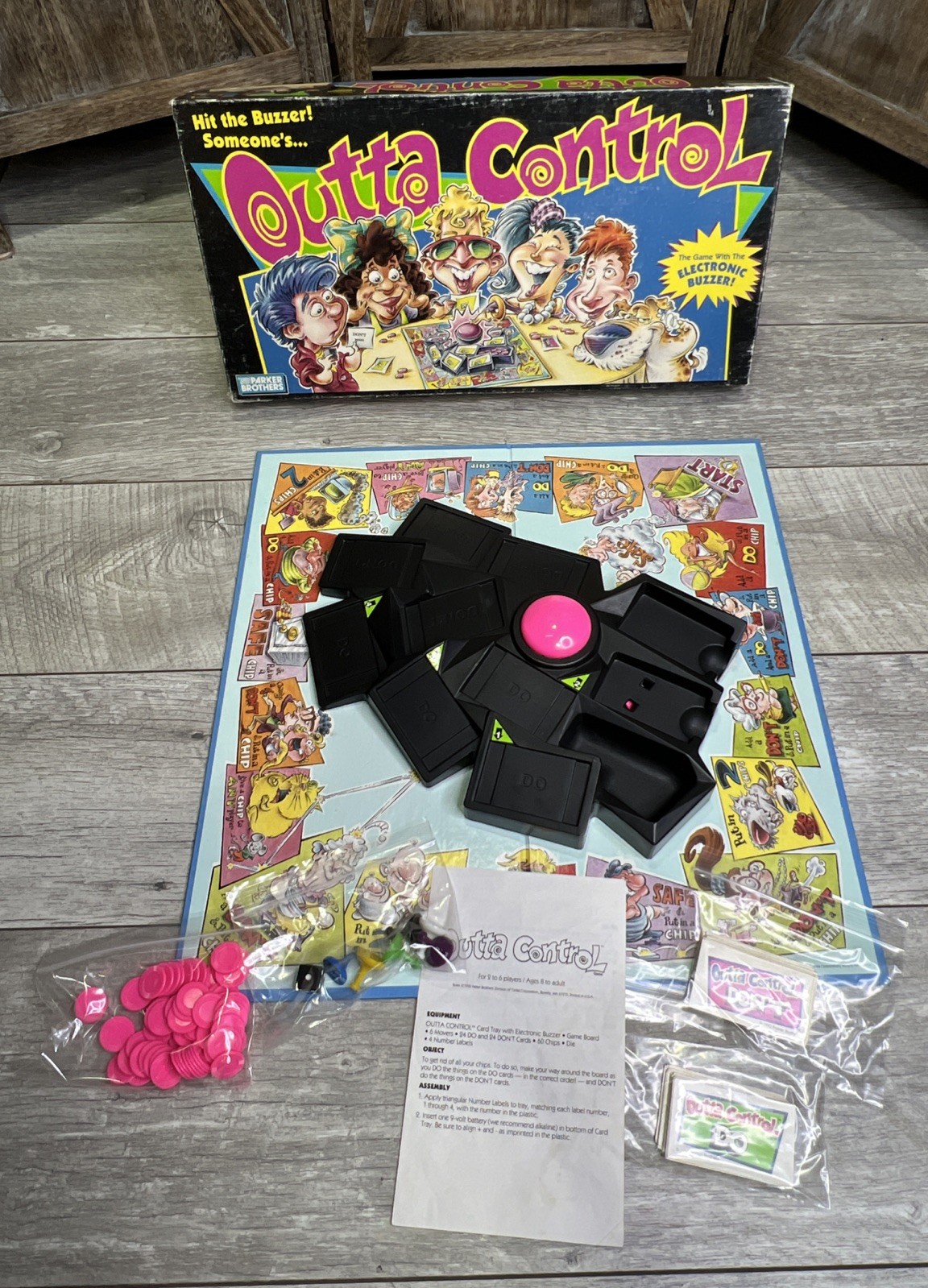 Vintage 1992 Parker Brothers Outta Control Electronic Board Game – 100% Complete