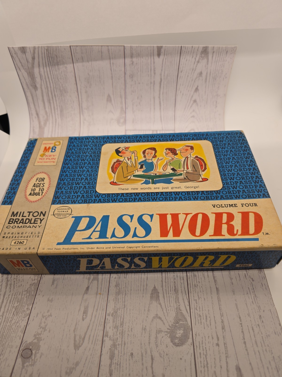 Vintage 1962 Milton Bradley Password Board Game Volume 4 No. 4260