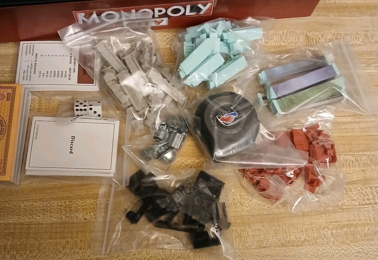 Monopoly City Edition 100% COMPLETE, New [Open Box. Unused] Hasbro 3D Buildings