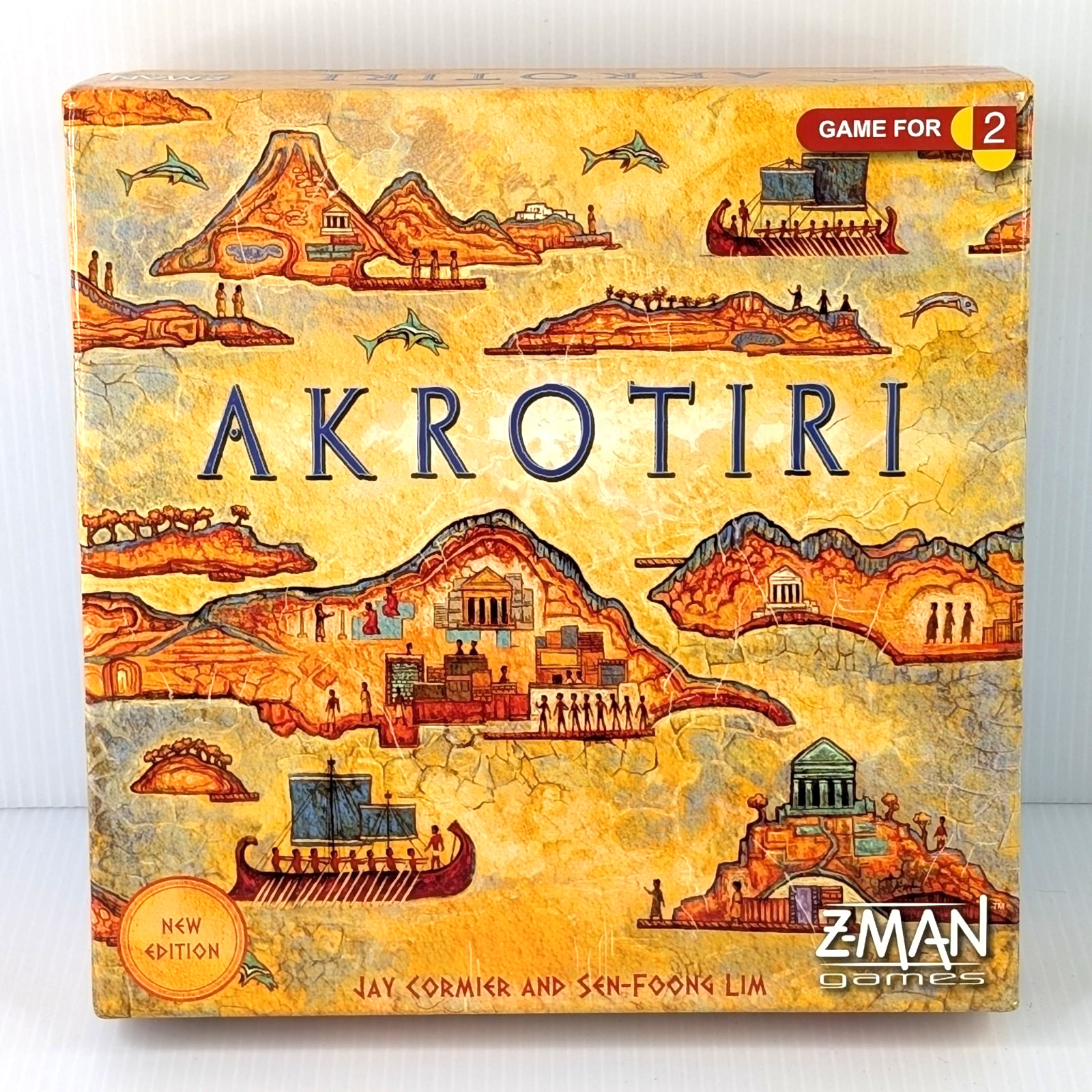 Akrotiri – 2-Player Card/Board Game by Z-Man Games – 100% COMPLETE – VGC