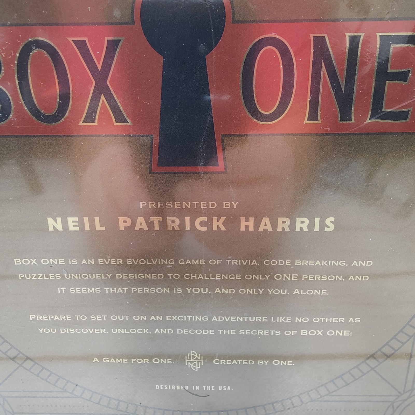 Box ONE Board Game Presented by Neil Patrick Harris 1 Player