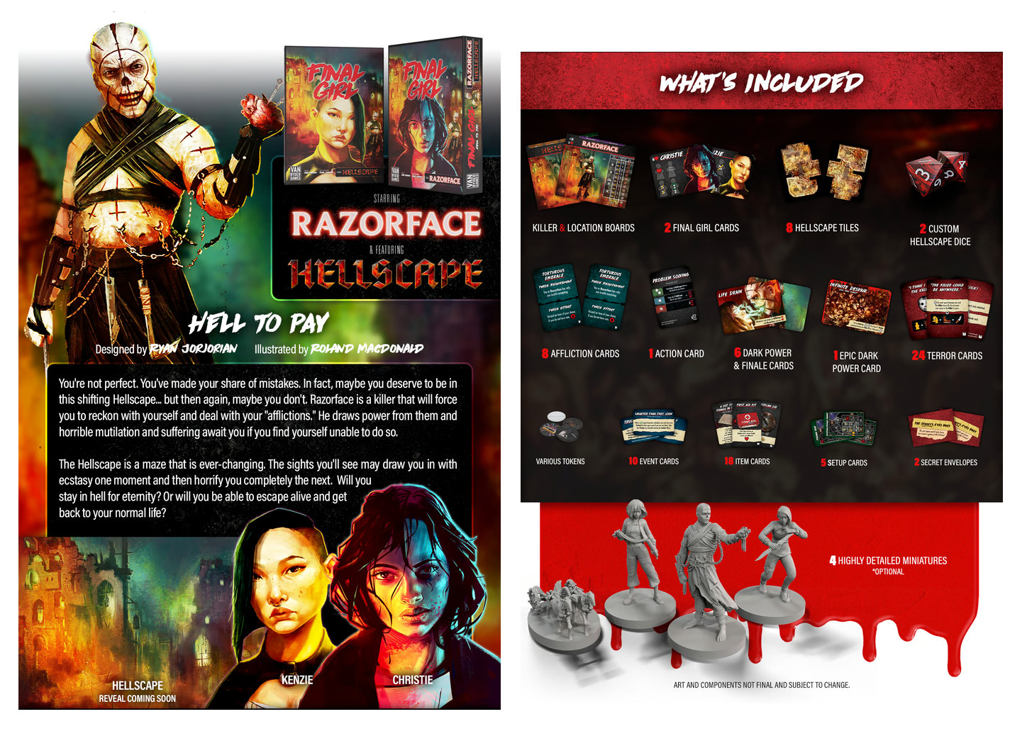 Final Girl: Hell To Pay & Core Box. FG012 & FG000. Single Player Game