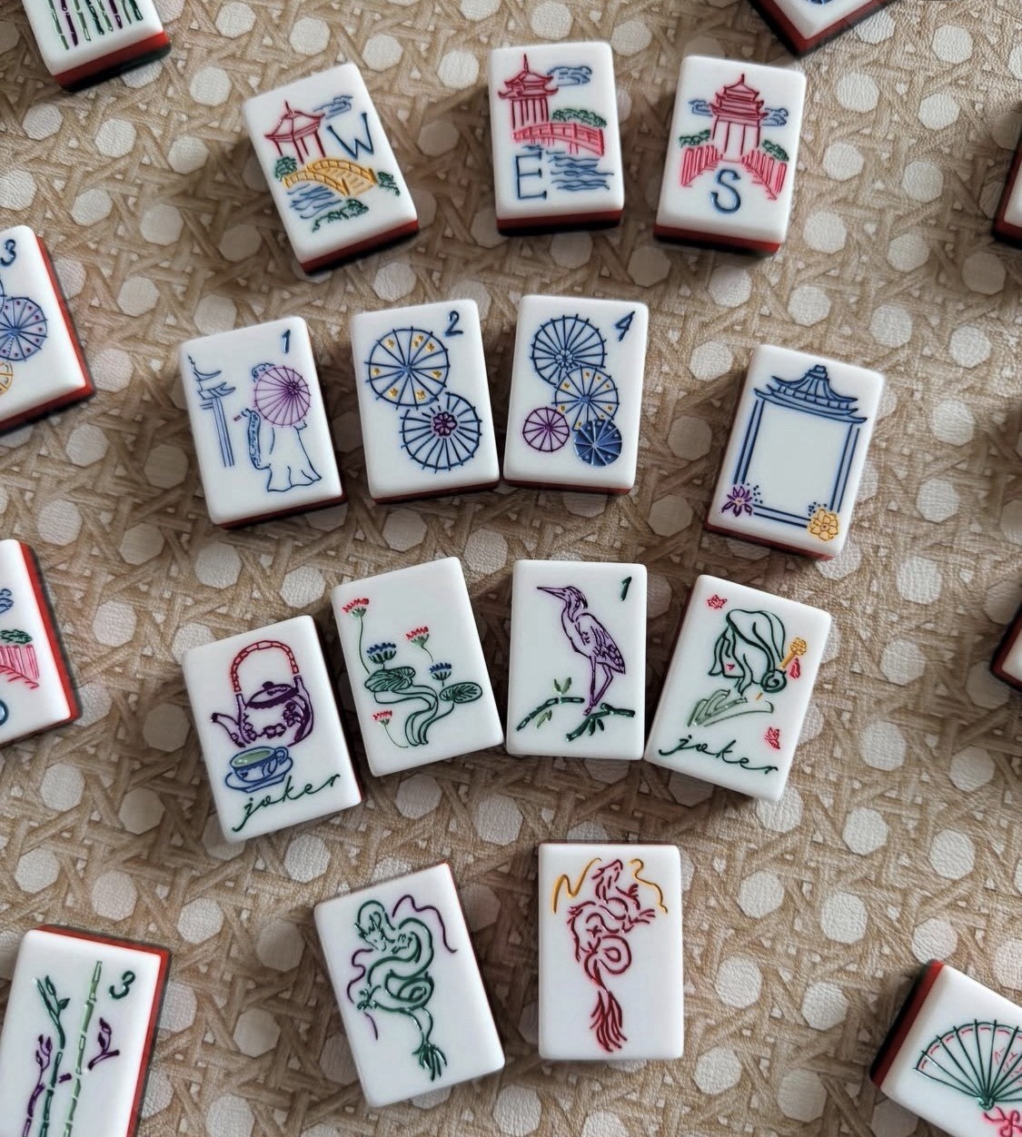 160 Mahjong Playing Tiles for American Style Game（12）