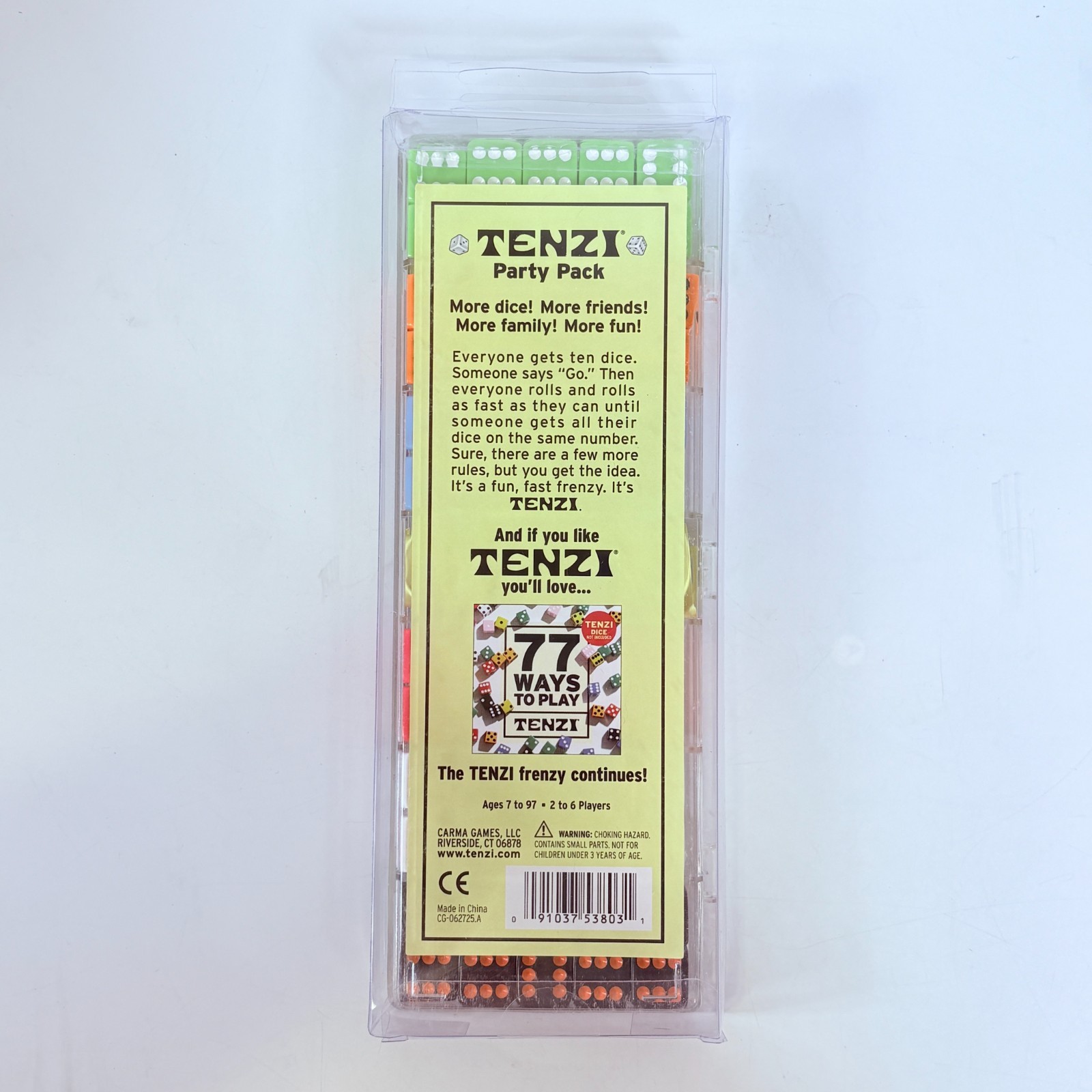 TENZI PARTY PACK COMBO Dice Game 6 Sets of 10 w Storage Case Colors Will Vary
