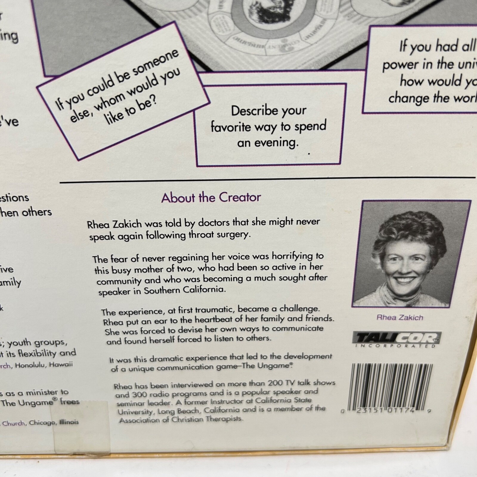Vintage 1991 The Ungame Christian Version Self Expression Game By Talicor Comple
