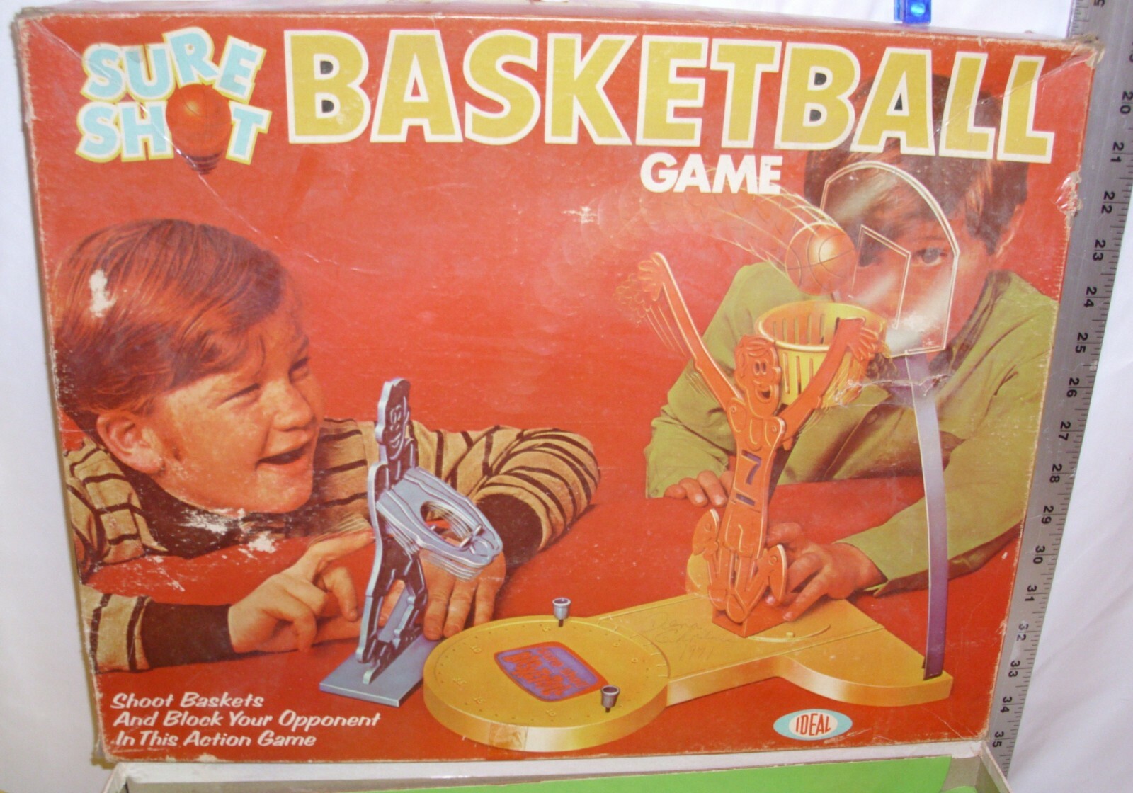 IDEAL SURE SHOT BASKETBALL GAME 1970 BOXED COMPLETE