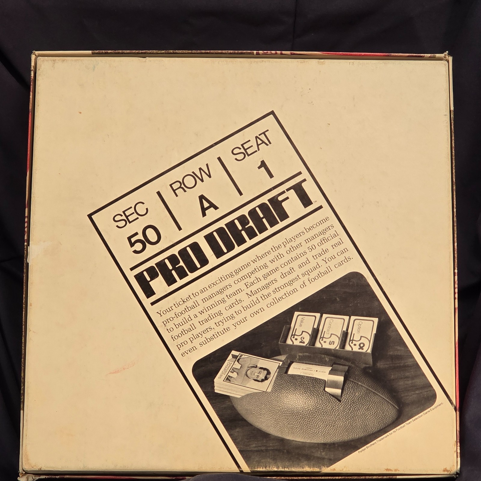 1974 Pro Draft Game by Parker Brothers Complete in Great Condition FREE SHIPPING