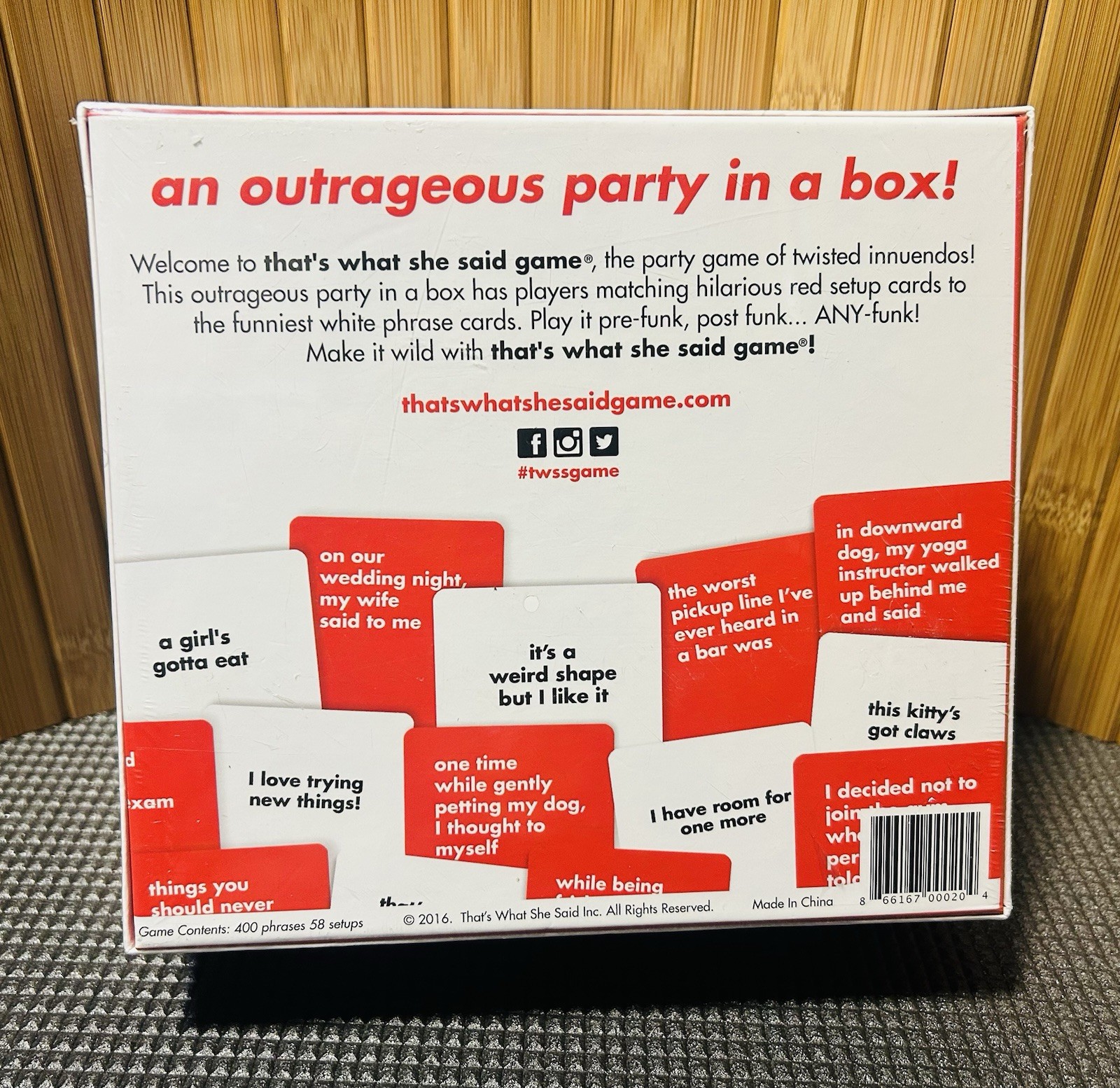That’s What She Said The Party Game of Twisted Innuendos-Fast Free Shipping
