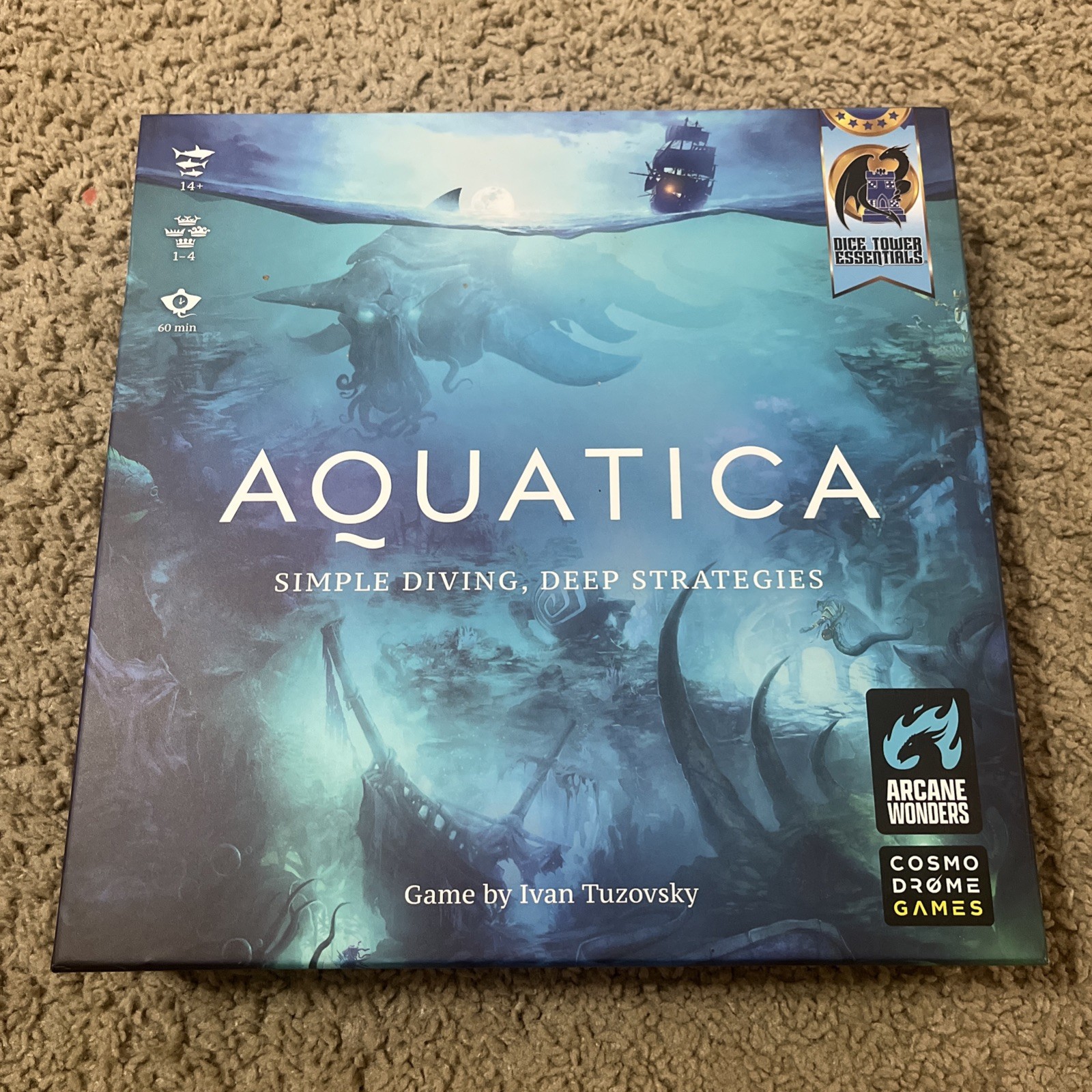 Aquatica Strategy Board Game by Arcane Wonders & Ivan Tuzovsky, New Open Box