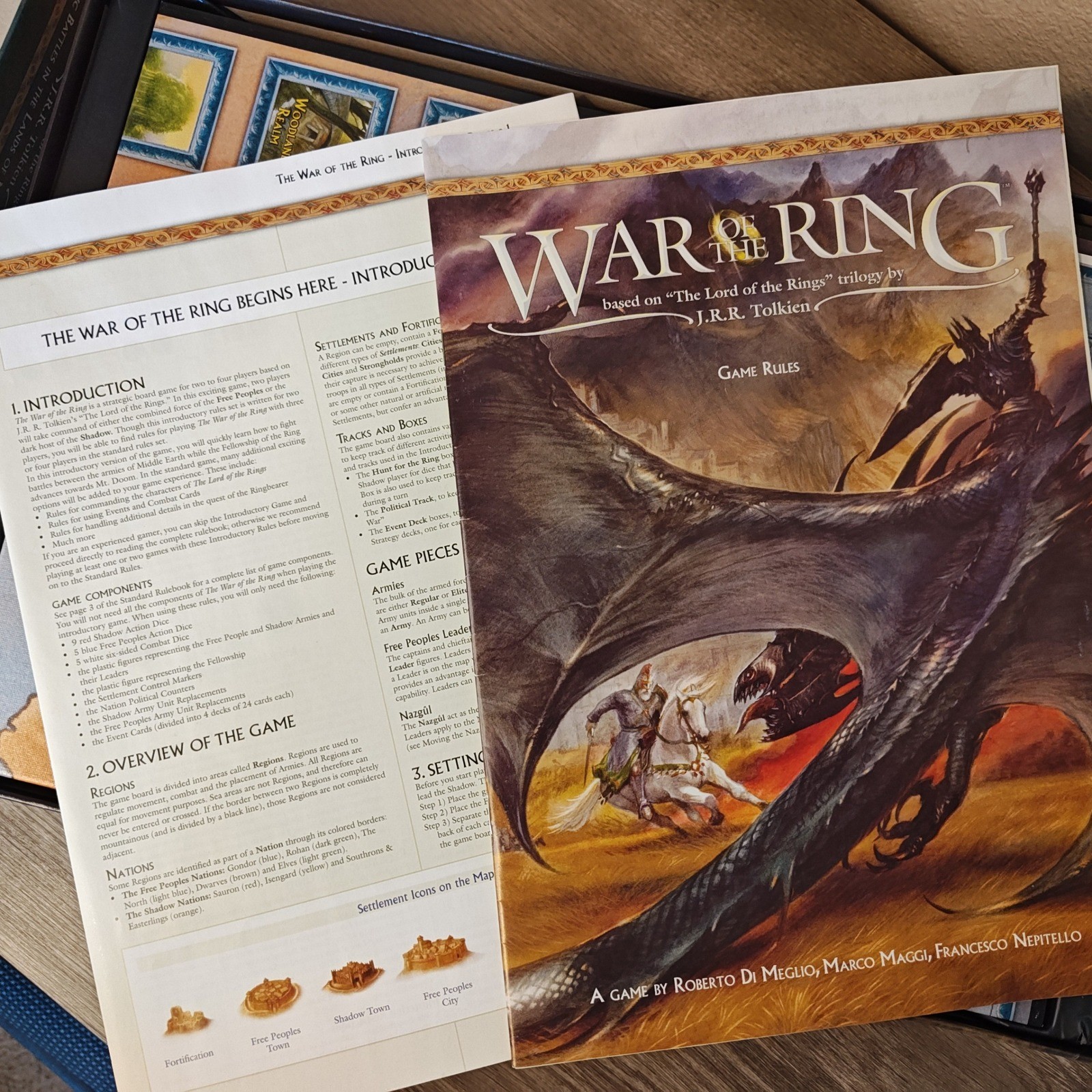 LOR Fantasy Flight War of the Ring Board Game Lord of the Rings 1st Ed Strategy