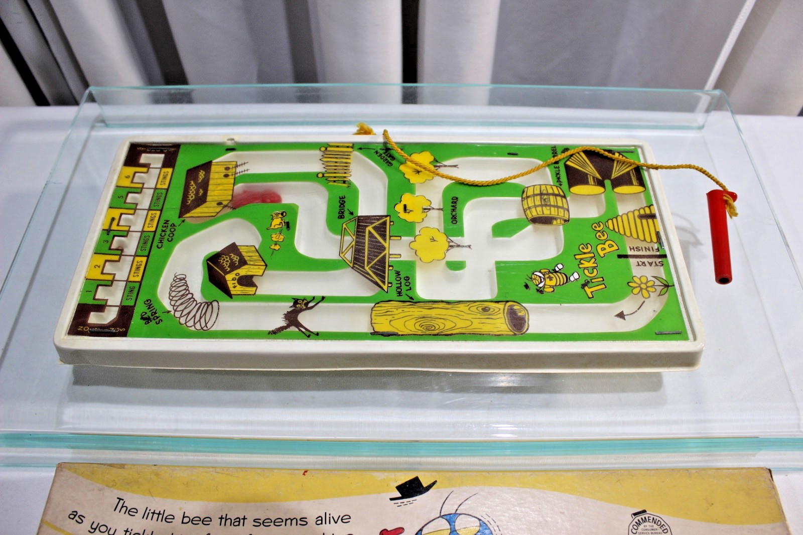 Vintage 1956 Tickle Bee Game Magnetic Maze by Schaper Toys – Complete