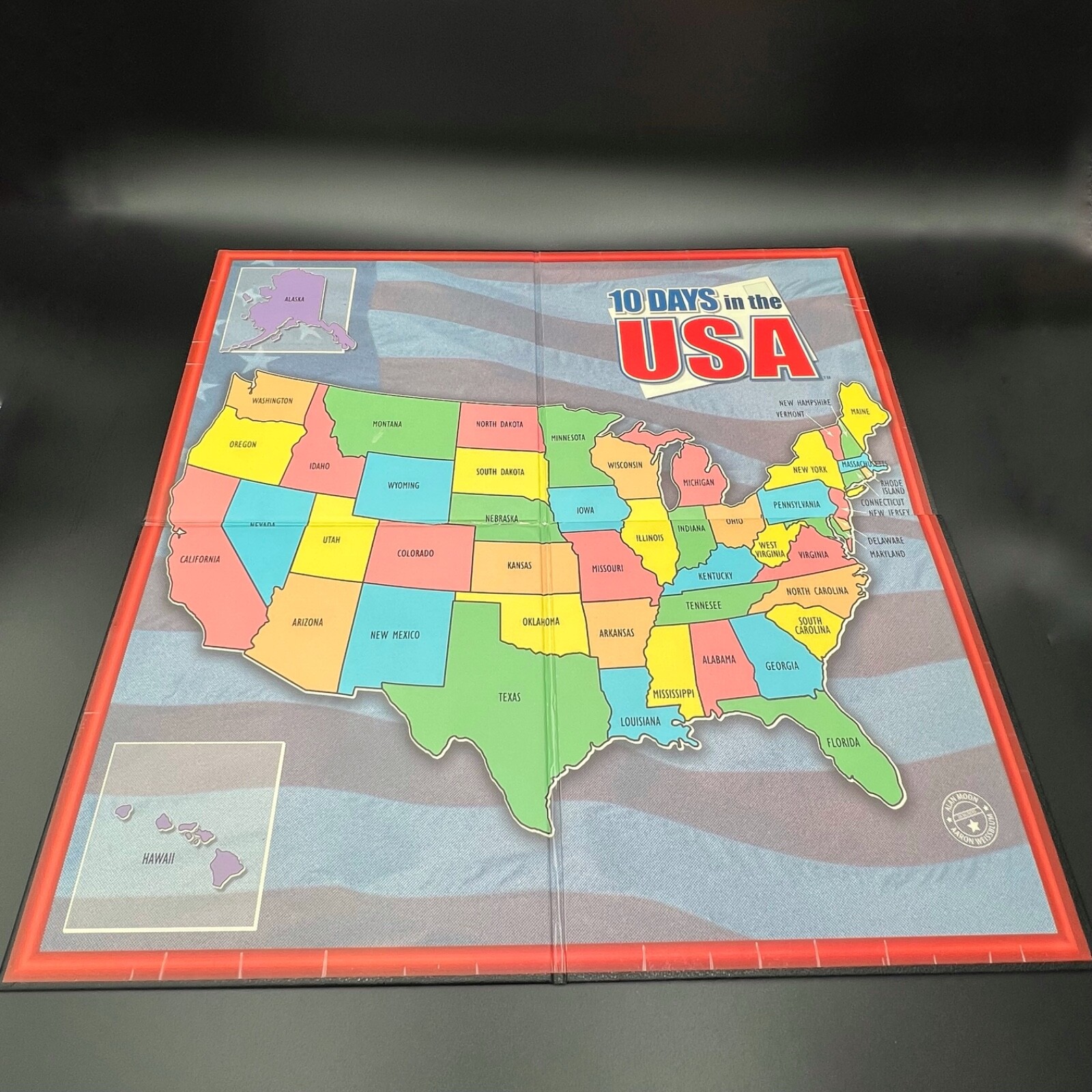 2003 Out of the Box Games 10 Days in the USA Strategy Board Game Complete
