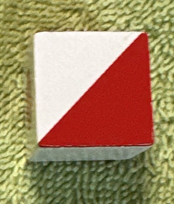 Q bitz 1 Red Wooden Cube 2009 Replacement Pieces Parts