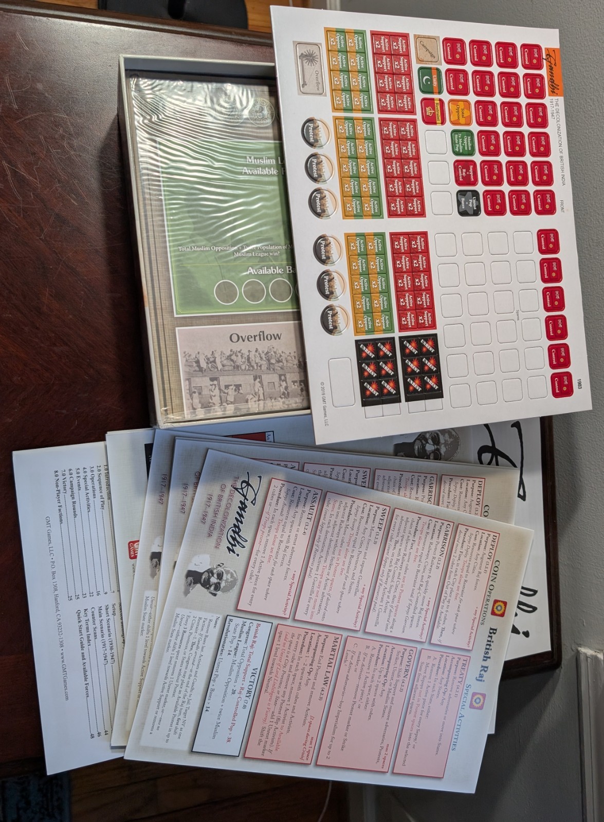Gandhi:The Decolonization of British India,1917 – 1947 GMT Games (open,unplayed)