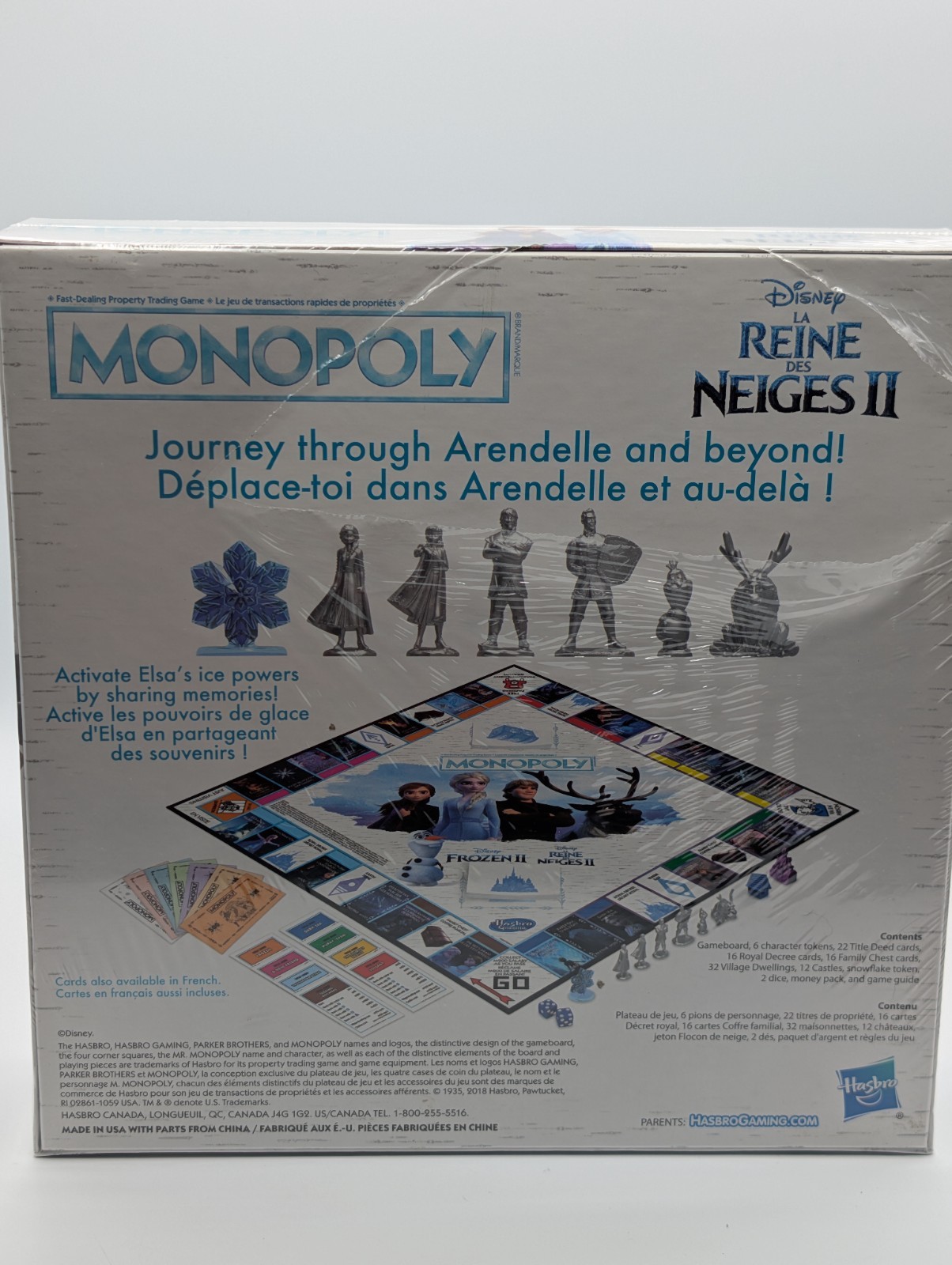 Monopoly Disney Frozen 2 Board Game New Sealed Elsa Anna Hasbro E5066 Bilingual