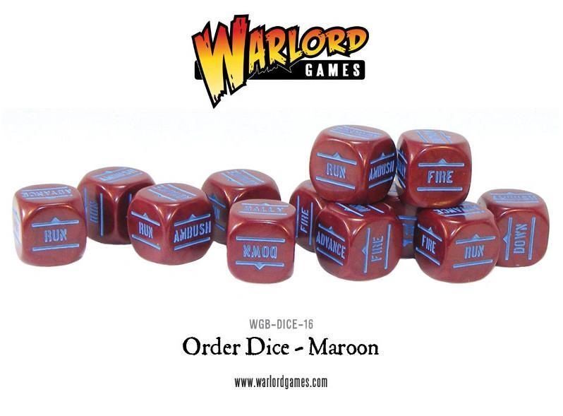 Bolt Action: Order Dice pack – Maroon