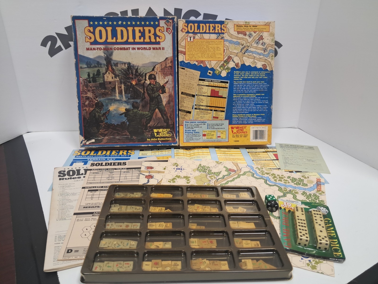 West End Games – SOLDIERS: MAN TO MAN COMBAT IN WWII – Used – With Box – 1987