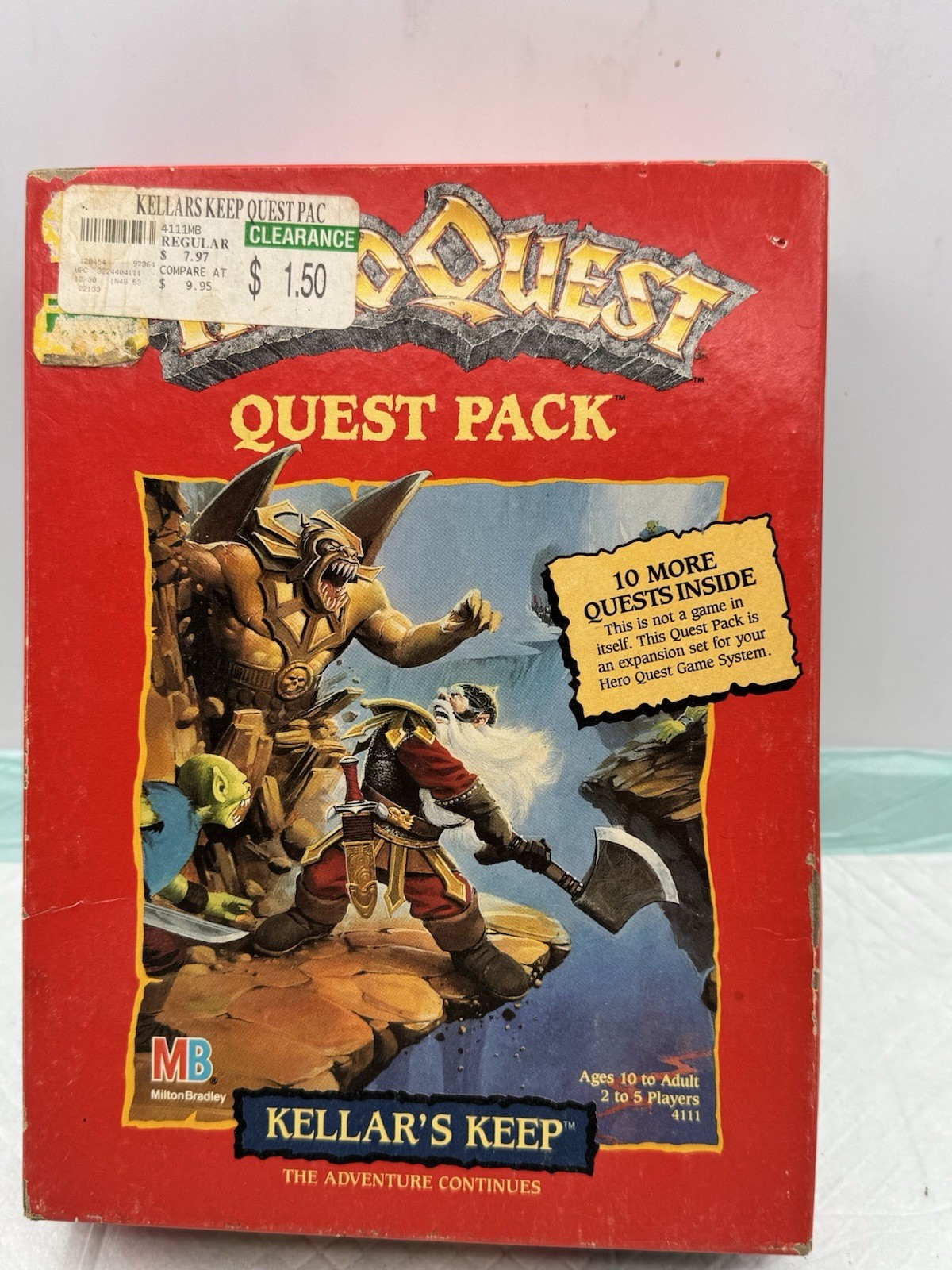Vintage 1991 HeroQuest Kellar’s Keep Quest Pack (READ)
